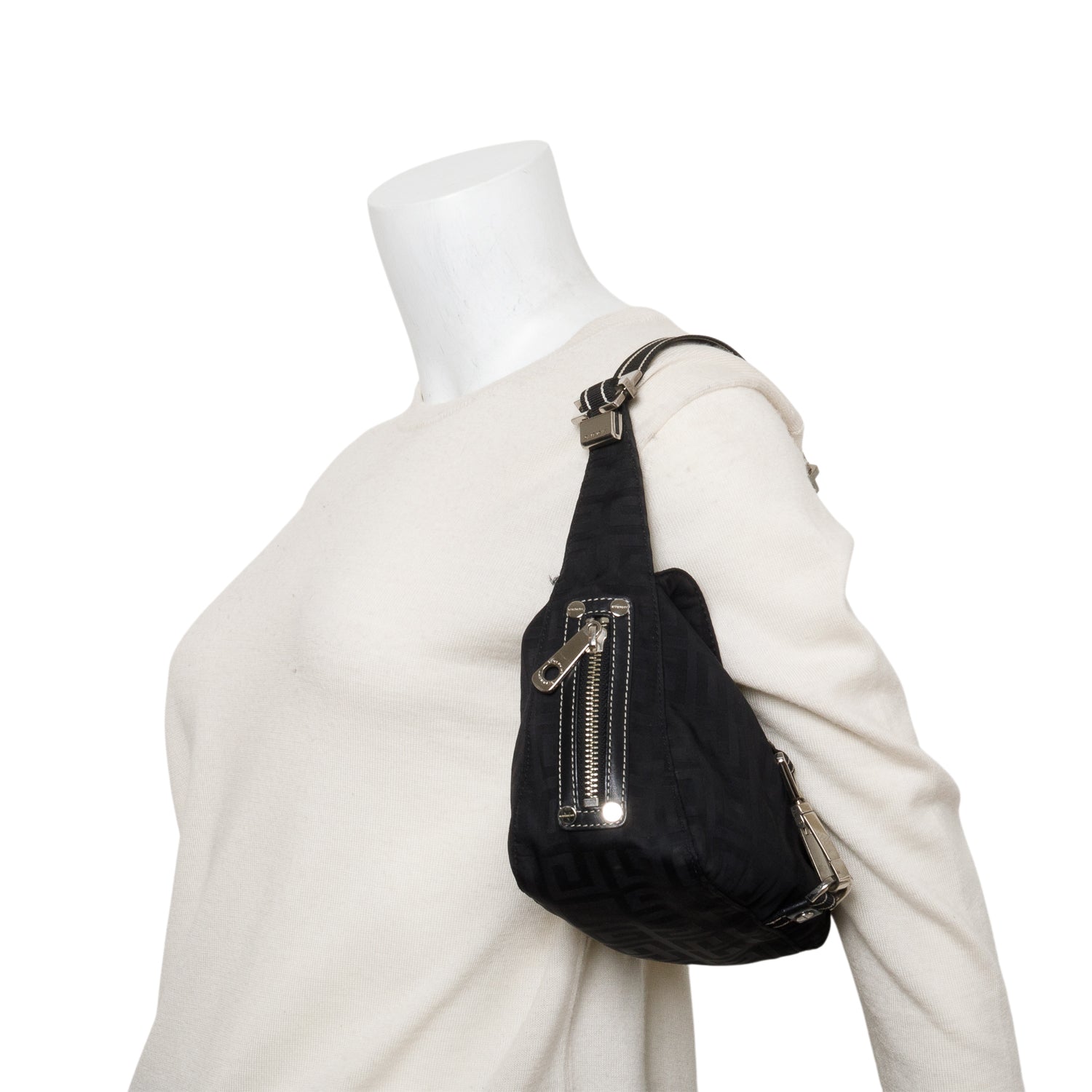 Givenchy Black Monogram Nylon Top Handle Bag