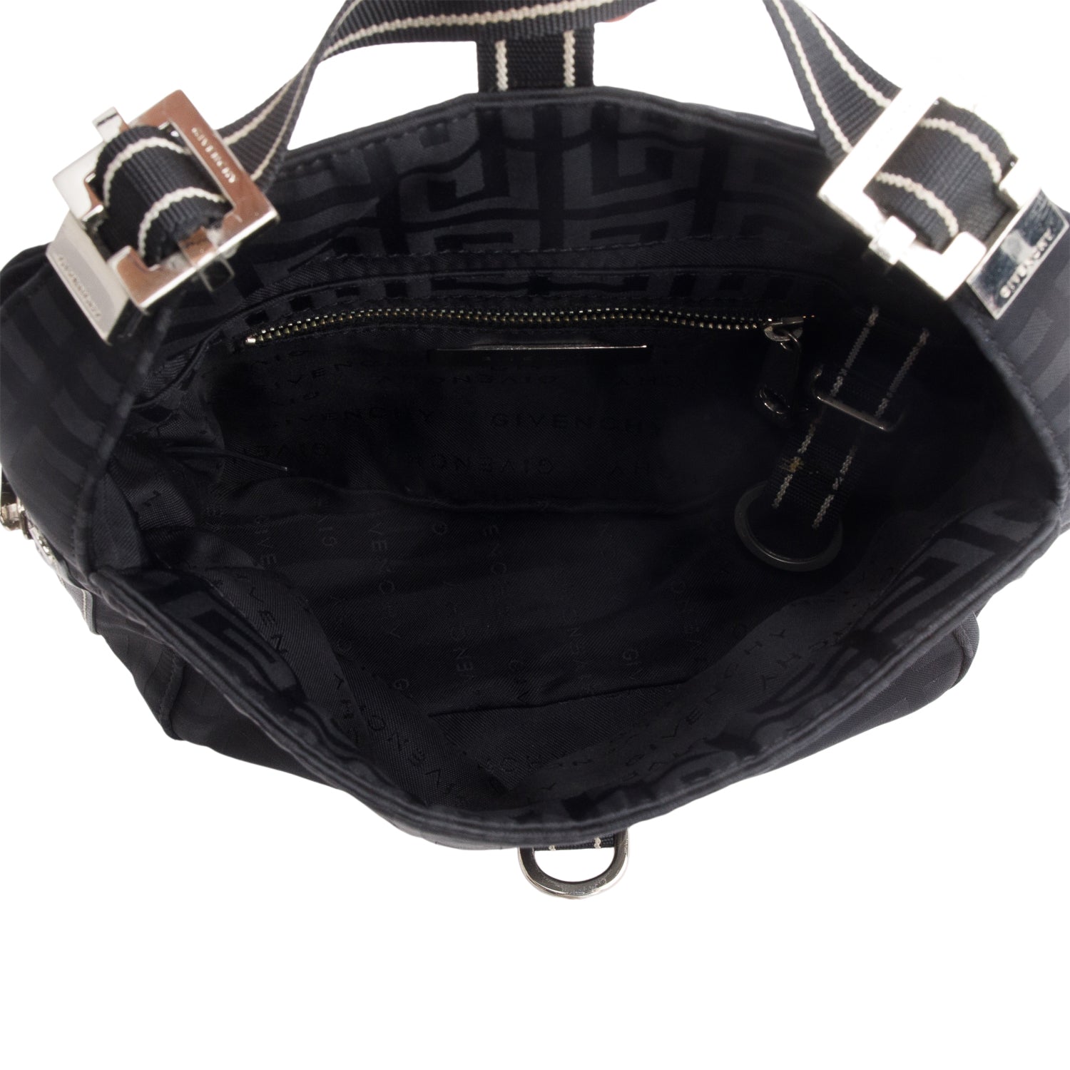 Givenchy Black Monogram Nylon Top Handle Bag