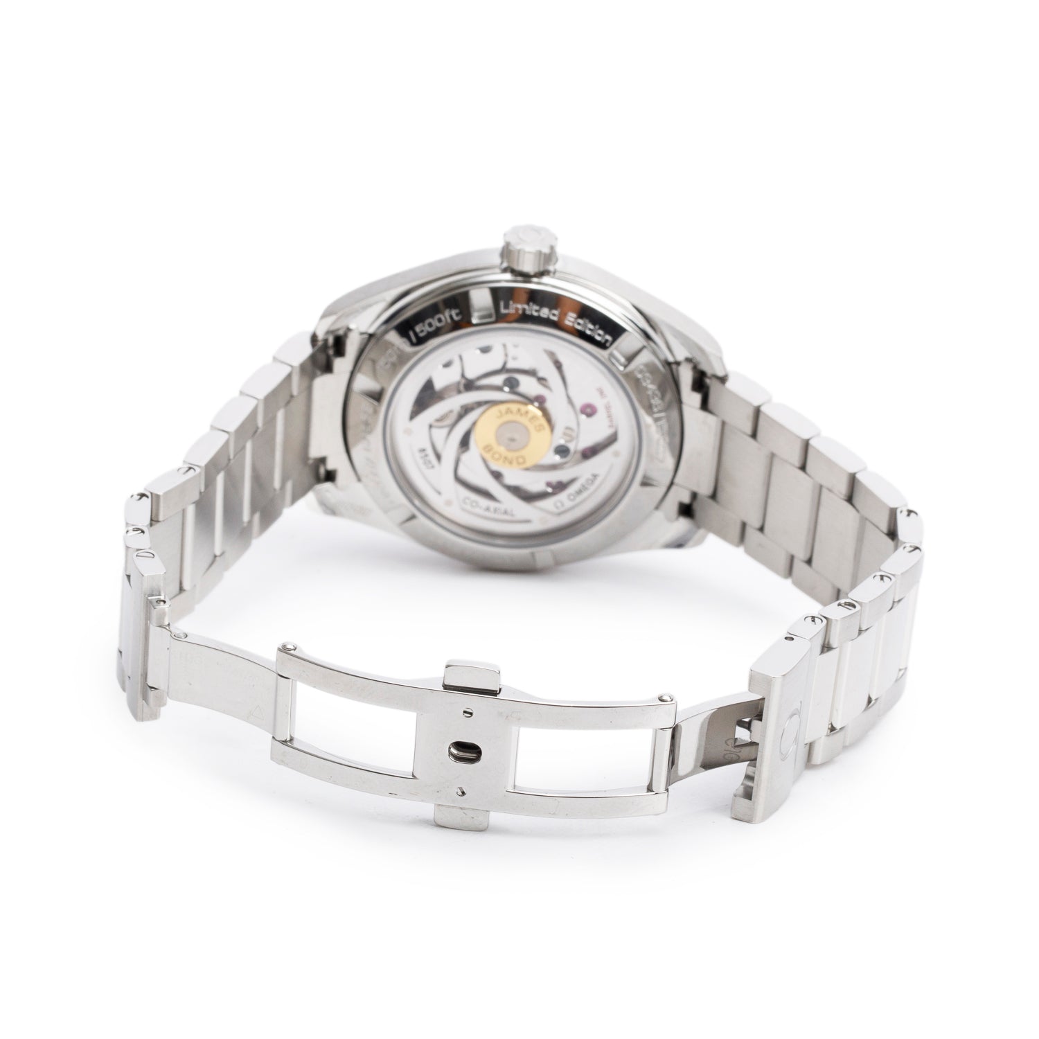 Omega Stainless Steel Limited Edition James Bond Seamaster Aqua Terra Master Co-Axial Chronometer 41.5 MM Automatic Watch Black Dial w/ Box & Papers