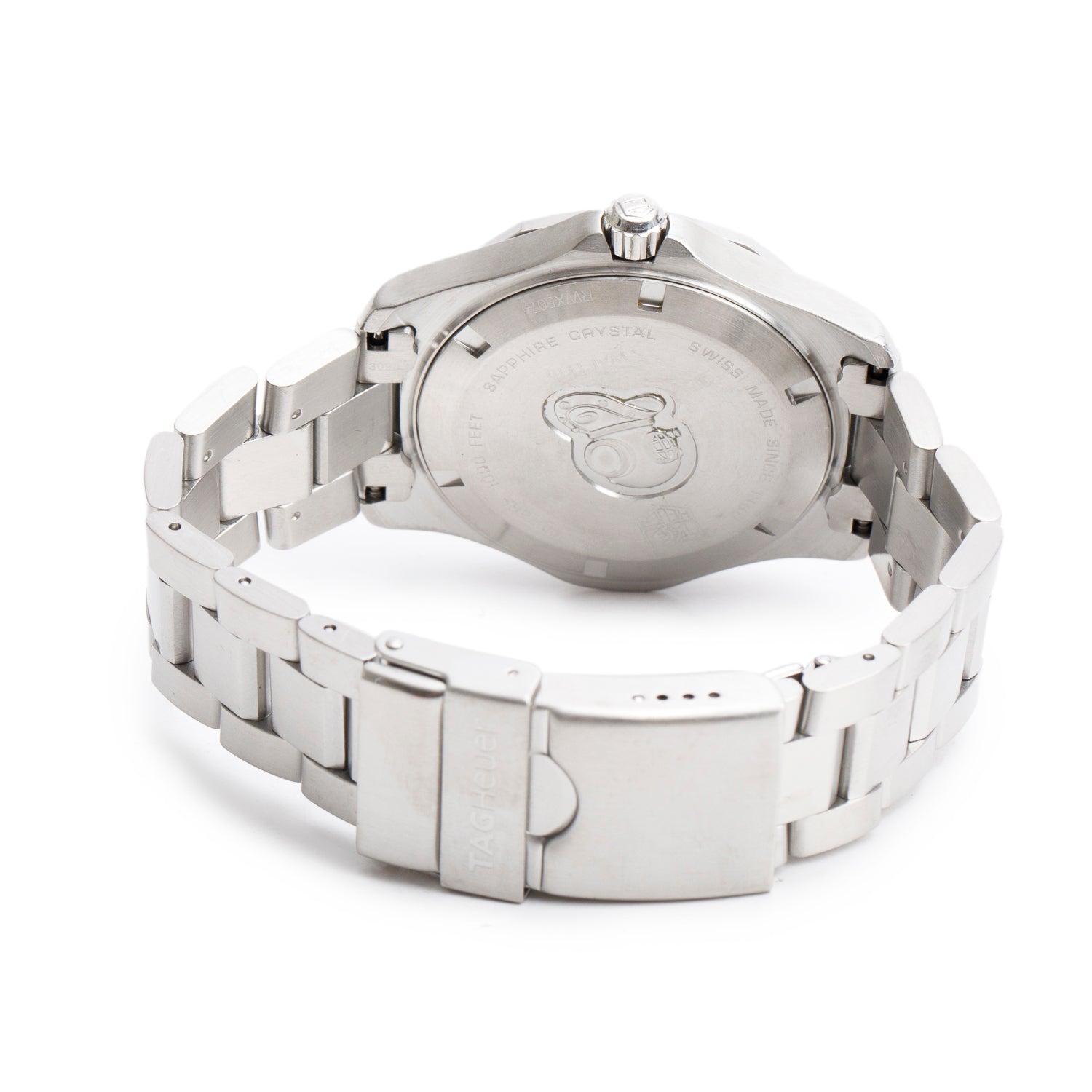 Tag Heuer Stainless Steel Aquaracer 39 MM Watch Black Dial WAF1110