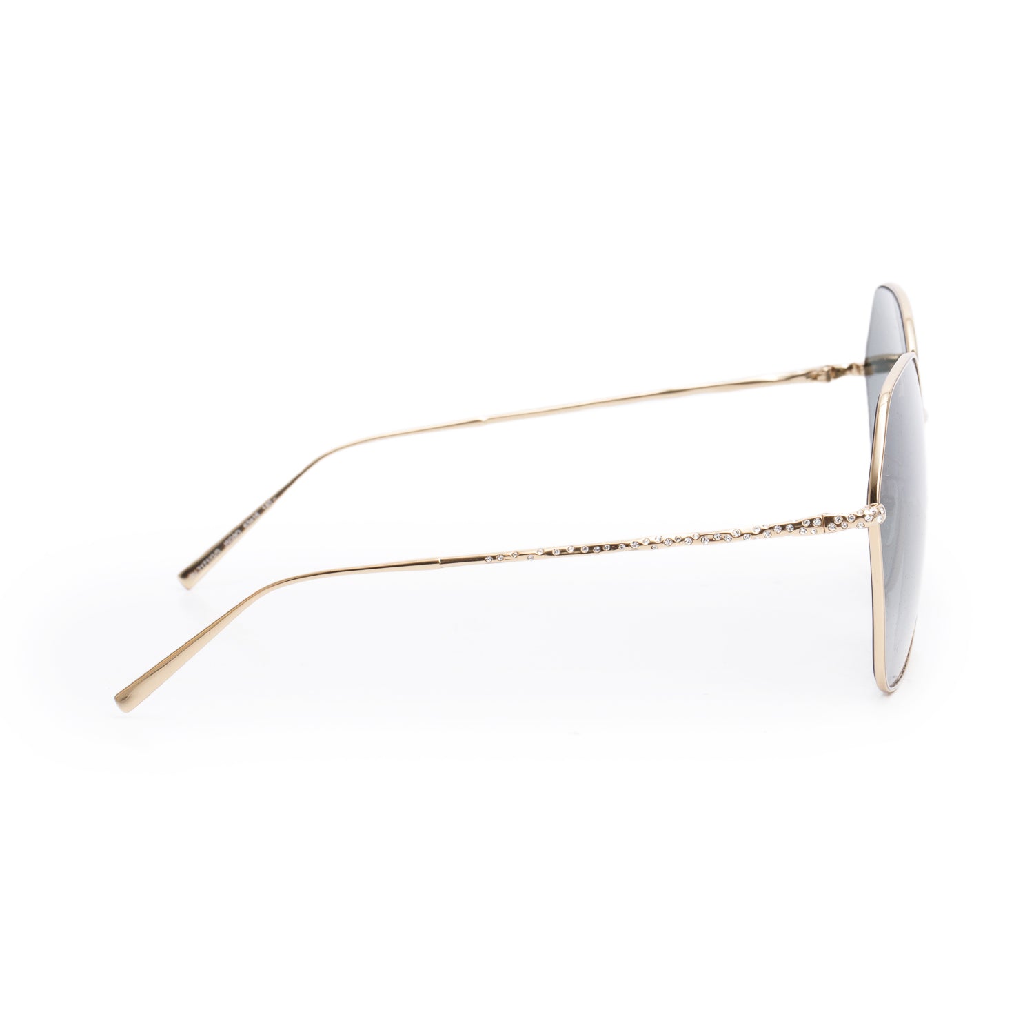 Givenchy GV7171 Gold Tone Metal Crystal Accent Square Sunglasses w/ Case