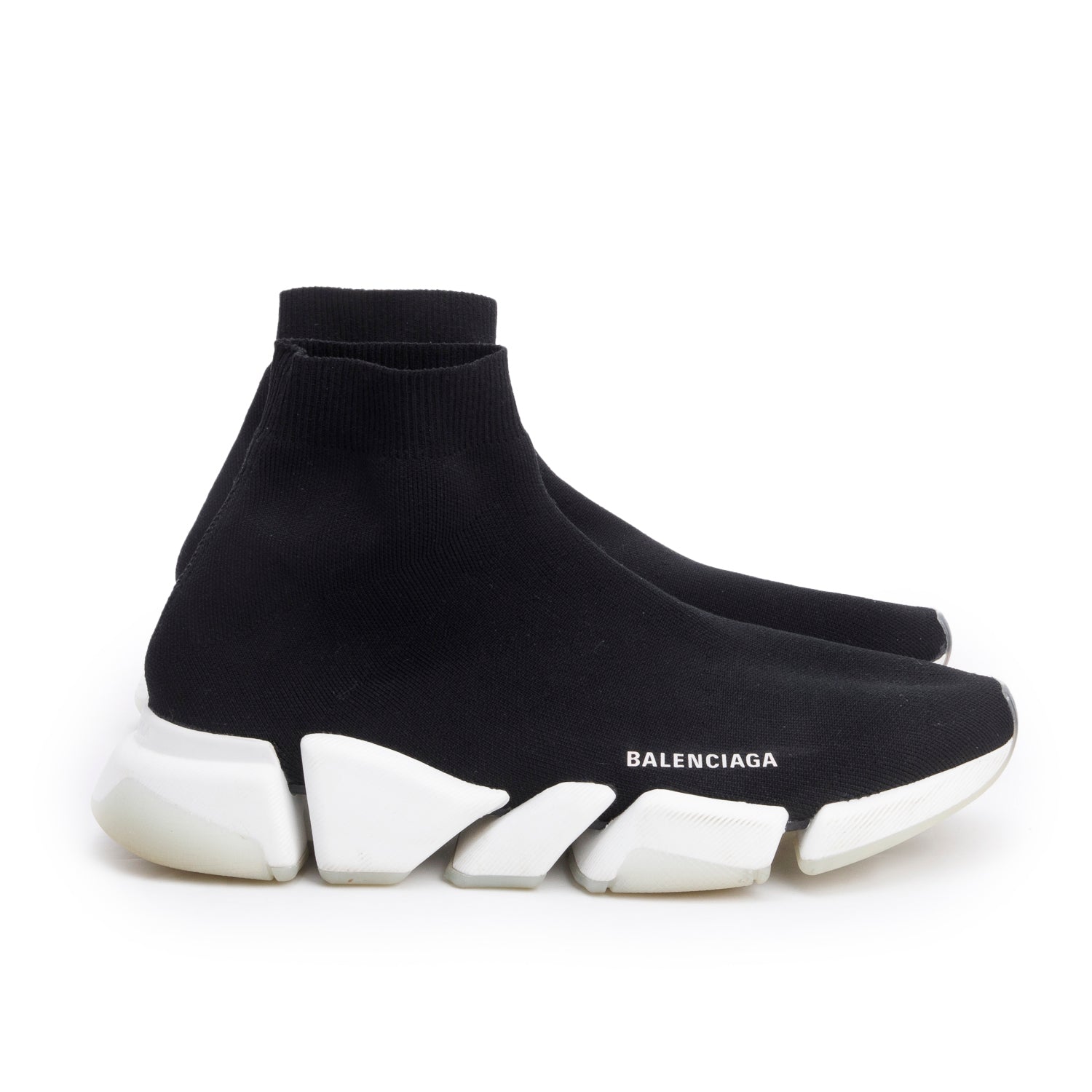 Balenciaga Black Knit Speed Trainer Sock Sneaker, Men's Size 43 w/ Box