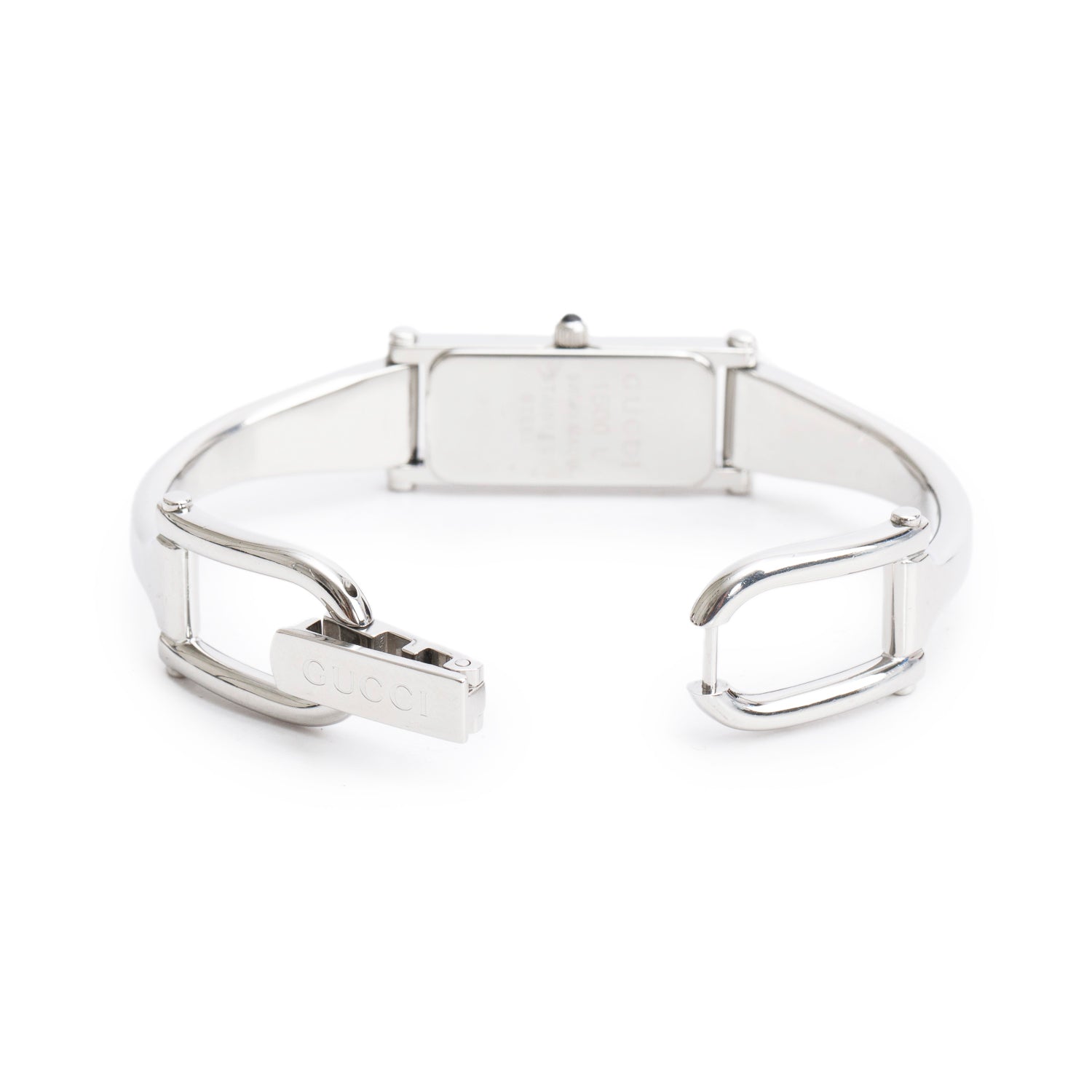 Gucci Stainless Steel 1500 Series Quartz Watch Green & Red Motif Dial