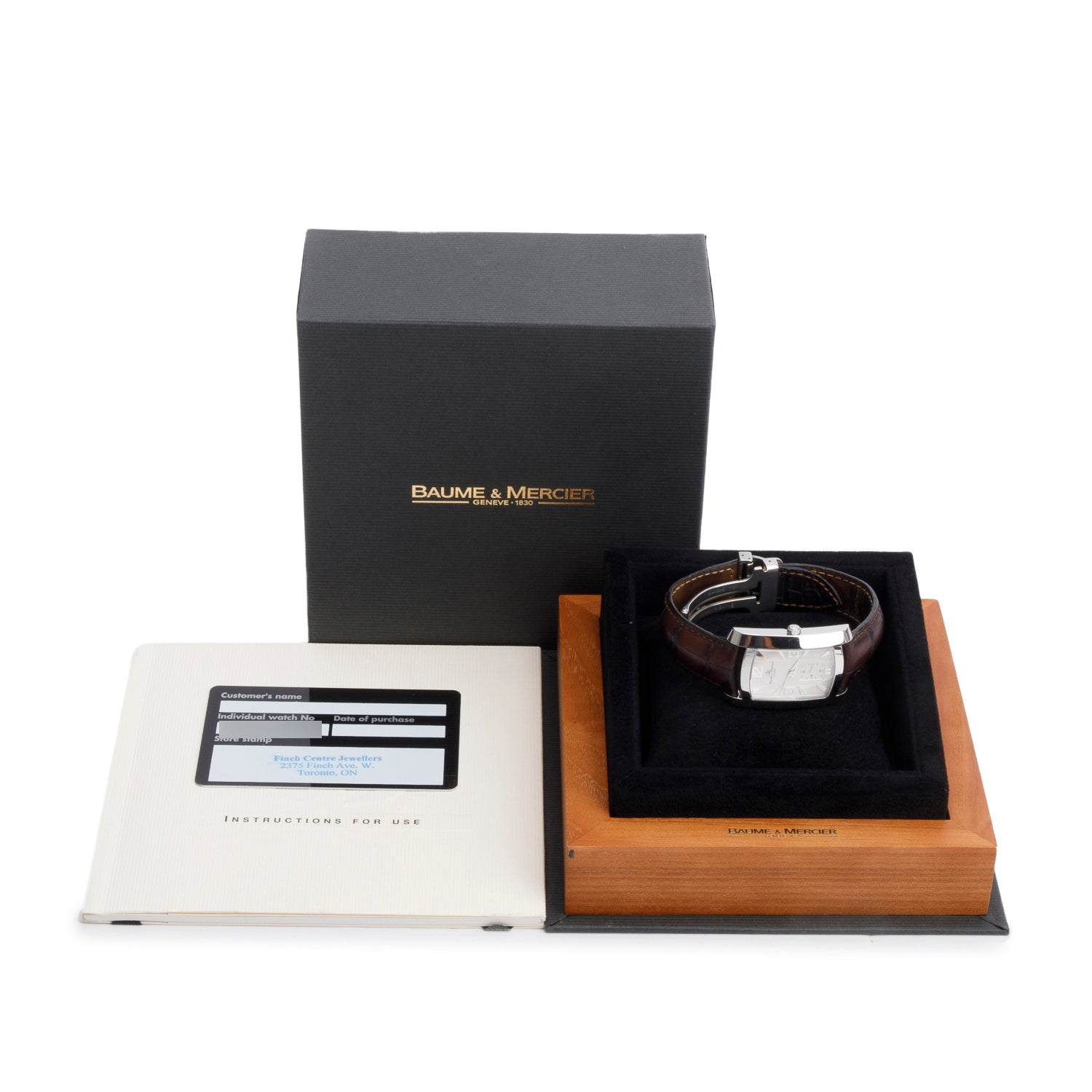 Baume & Mercier Stainless Steel Hampton Milleis Quartz Watch w/ Box & Papers