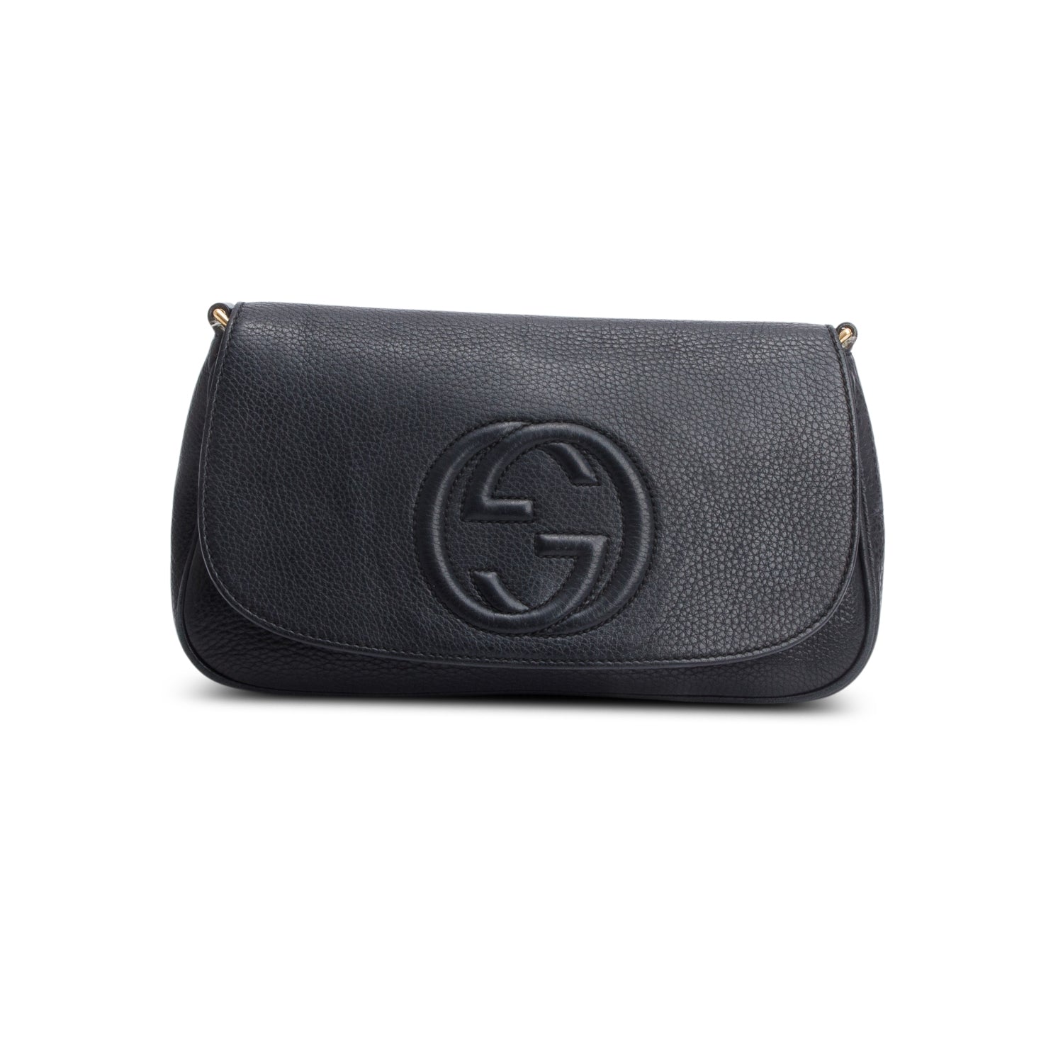 Gucci Black Leather Medium Soho Chain Crossbody Bag