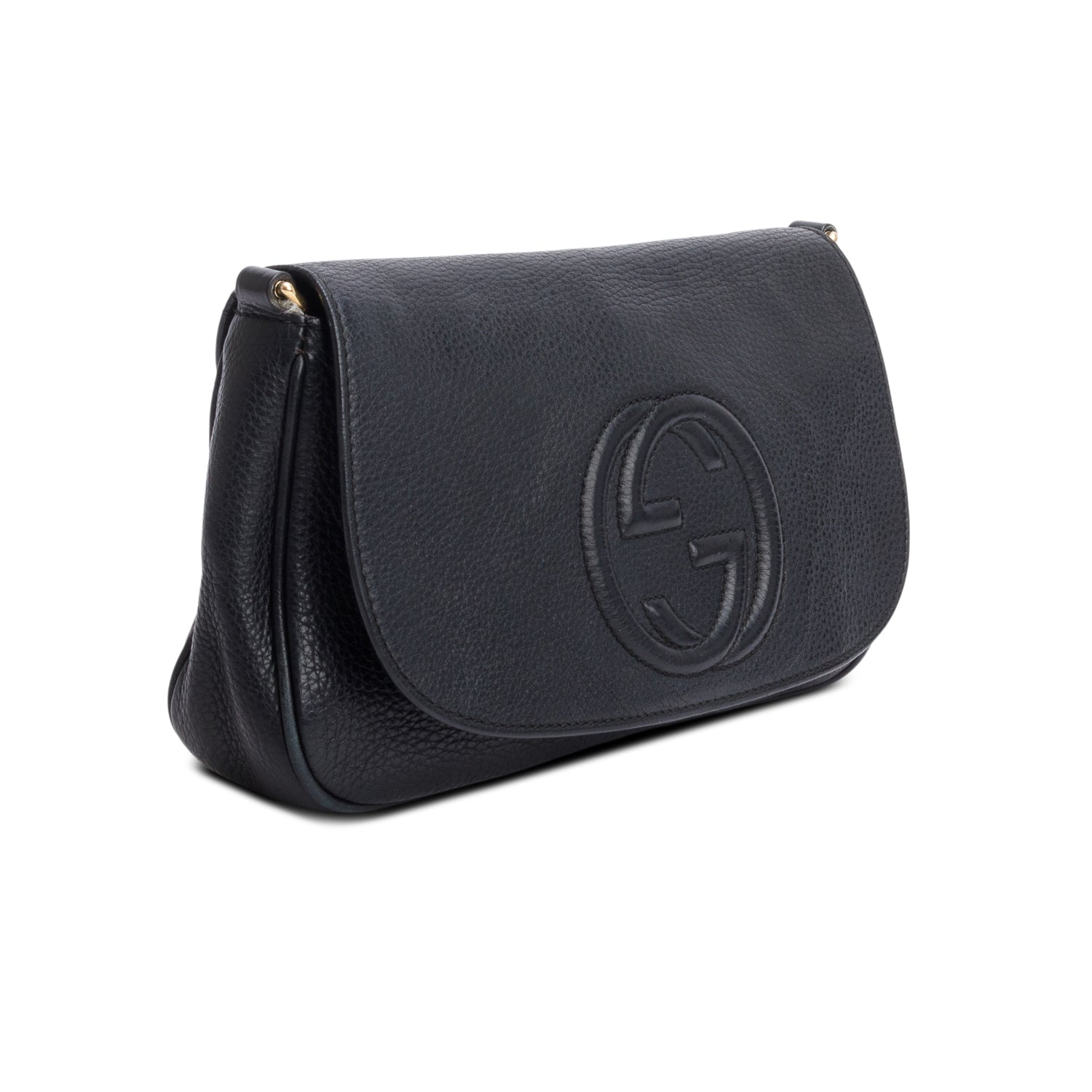 Gucci Black Leather Medium Soho Chain Crossbody Bag