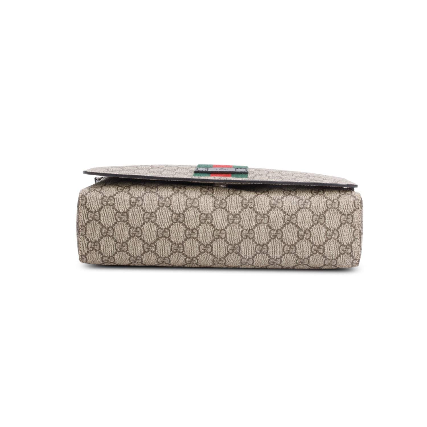 Gucci GG Supreme Monogram Web Flap Messenger Bag w/ Receipt
