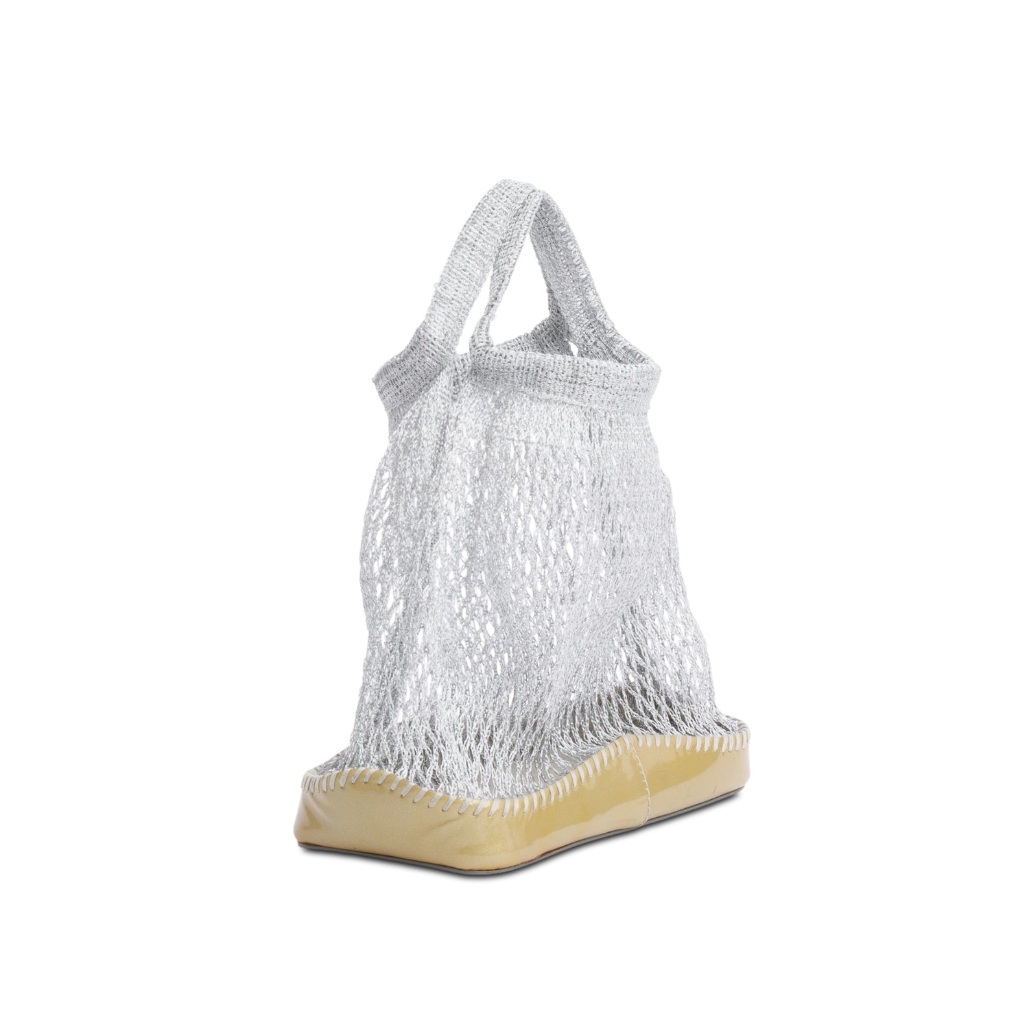 Prada Silver Mesh Mini Handle Bag