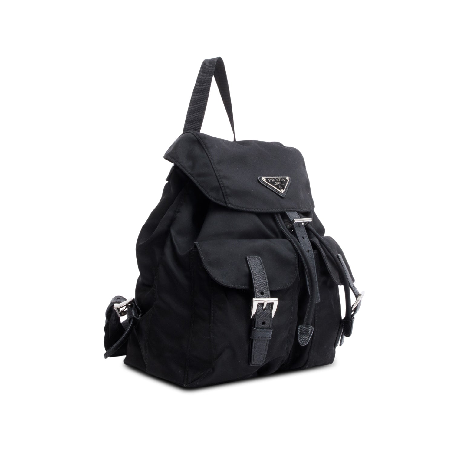 Prada Black Re-Nylon Saffiano Small Backpack