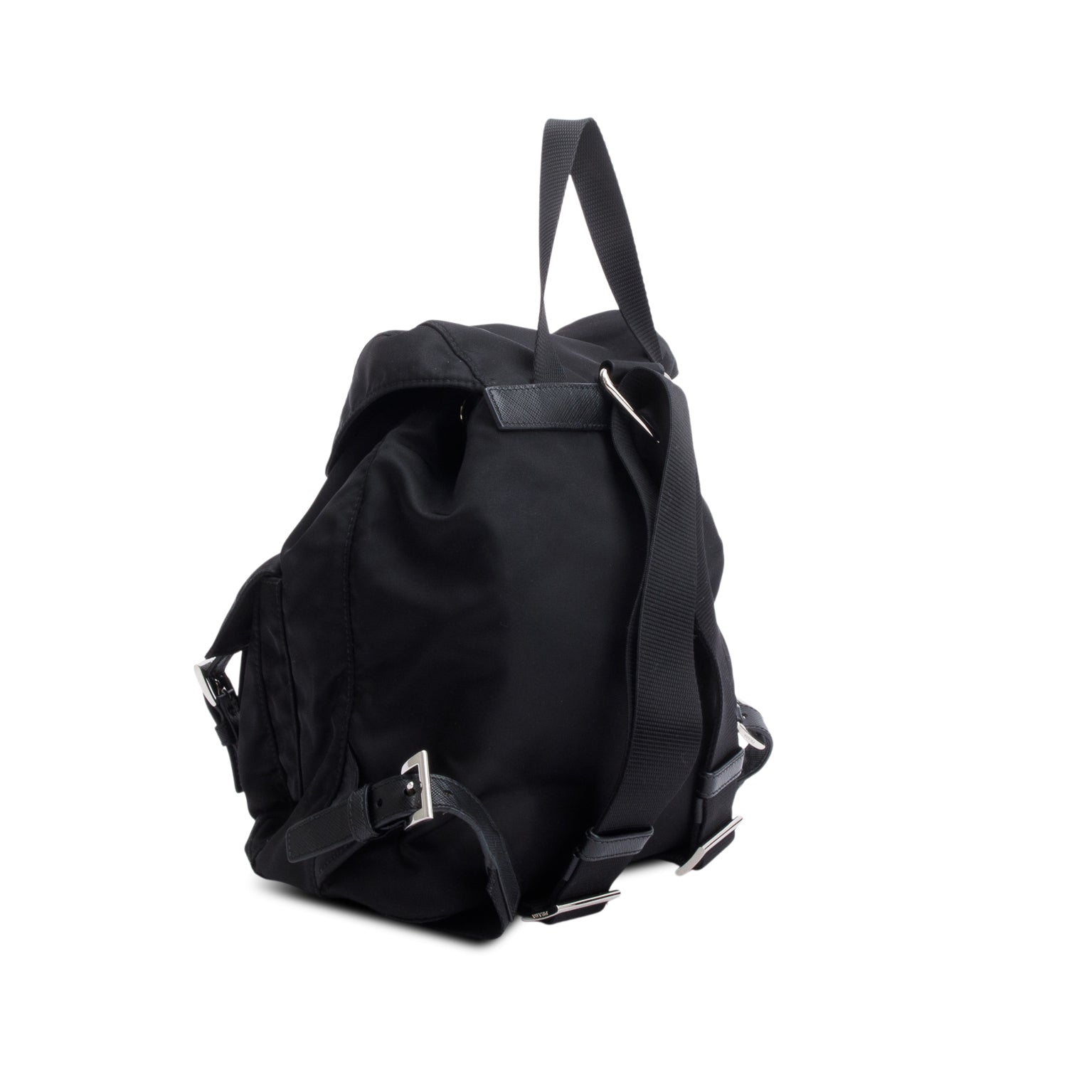 Prada Black Re-Nylon Saffiano Small Backpack