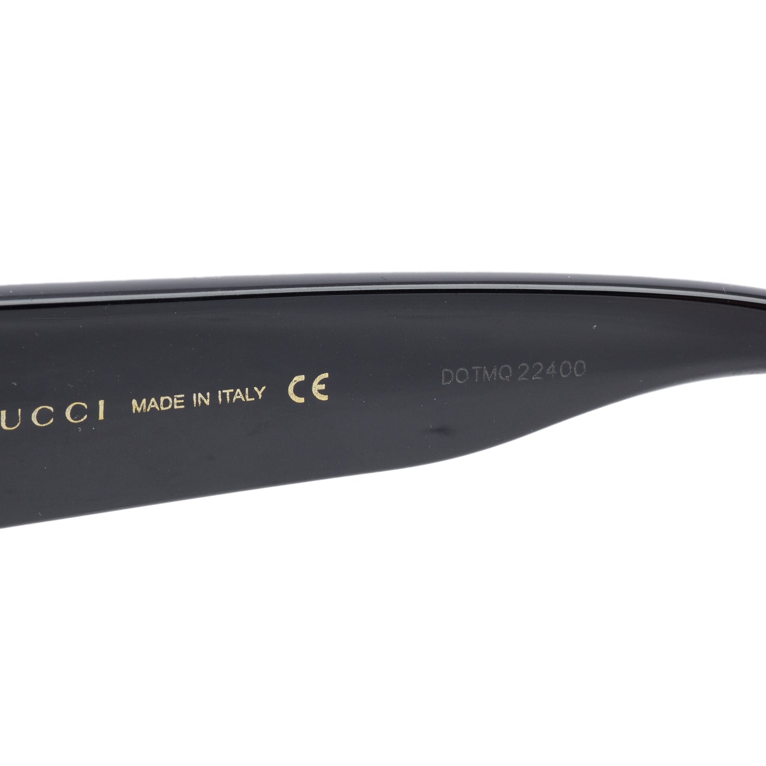 Gucci GG0083S Red/Green Glitter Black Acetate CC Logo Oversized Square Sunglasses