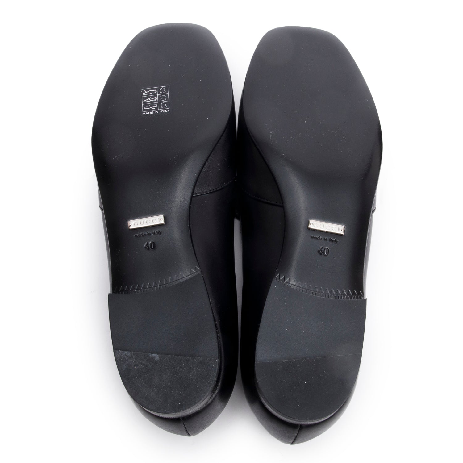 Gucci Black Calfskin Leather Horsebit Accent Loafers, Size 40 w/ Box