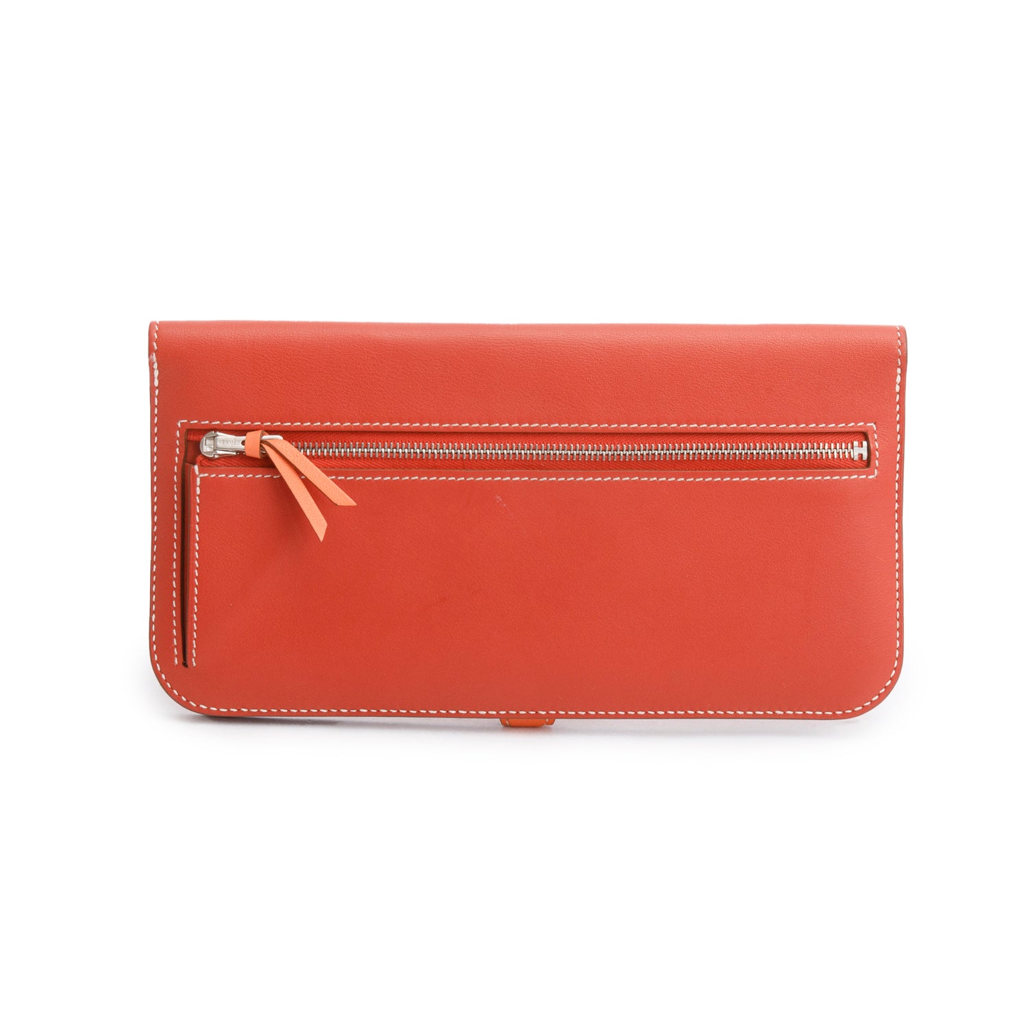 Hermes Saguine Crevette Swift Leather Dogon Long Wallet w/ Box