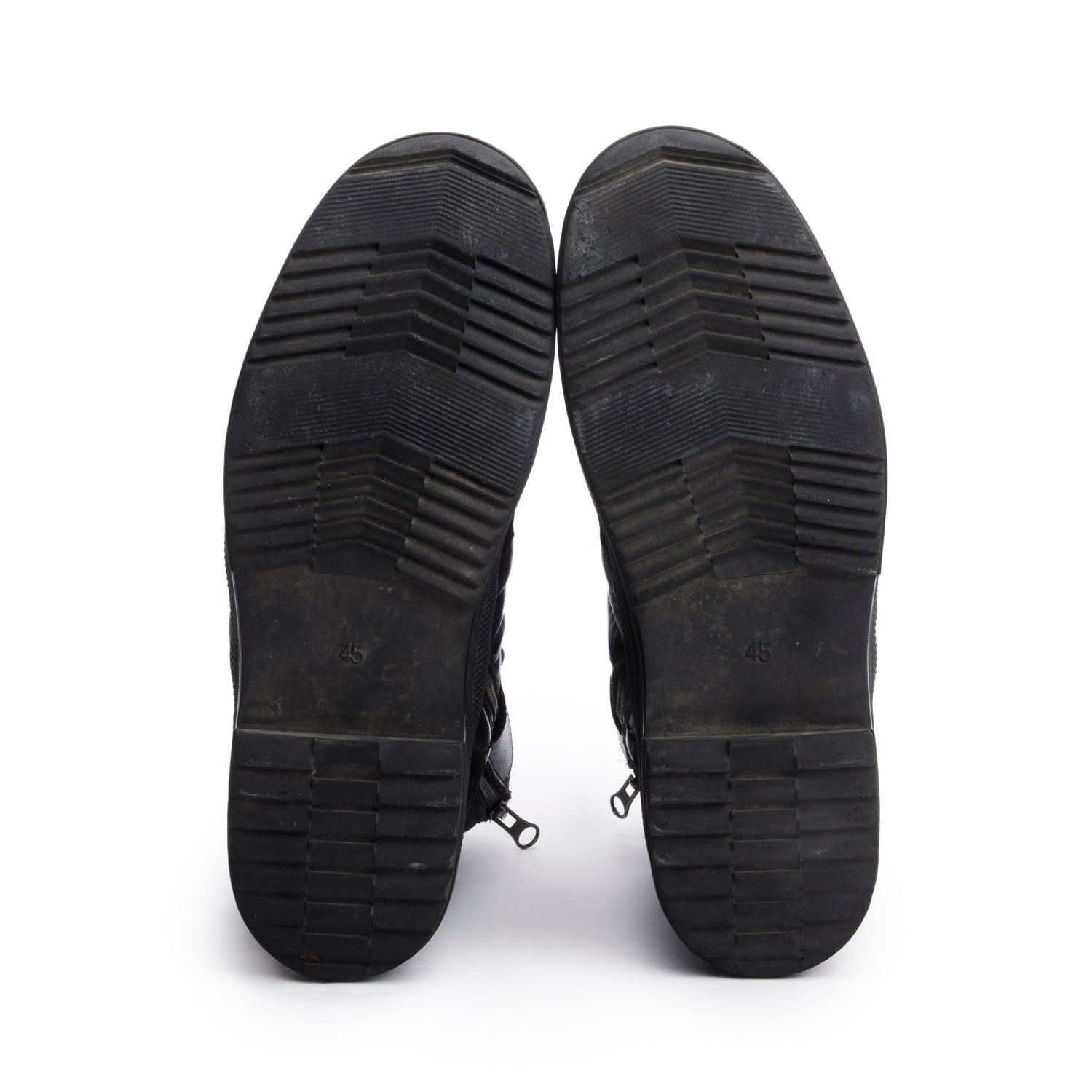 Versace Black Leather/Suede/Nylon Jupiter High-Top Sneakers, Men's Size 45