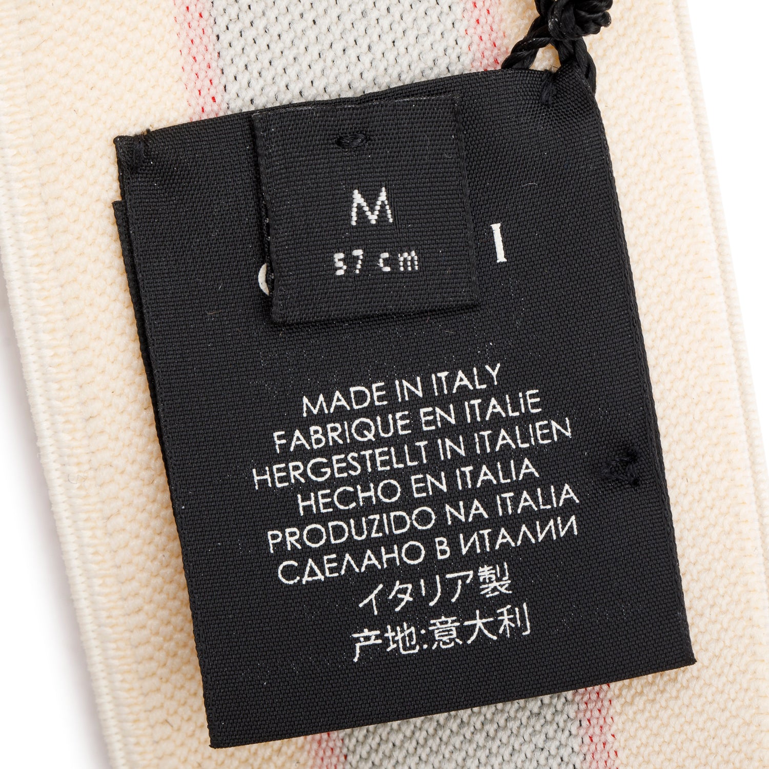 Gucci Creme & Black Web Logo Fabric Elastic Headband and Wrist Bands Set, Size M 57 w/ Box