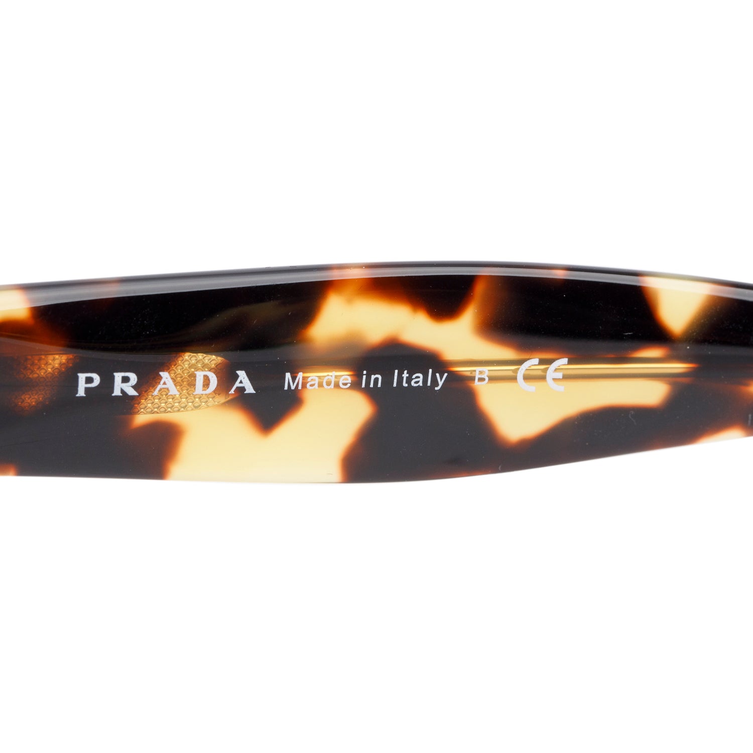 Prada SPR 07P Black/Havana Acetate Square Sunglasses w/ Case