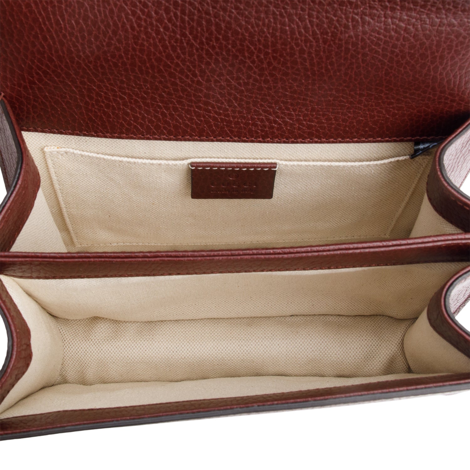 Gucci Burgundy Calfskin Leather Dionysus Bamboo Mini Top Handle Bag w/ Strap