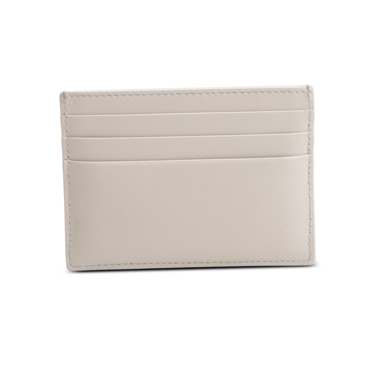 Celine 2023 Neutral Leather Triomphe Logo Card Holder w/ Box
