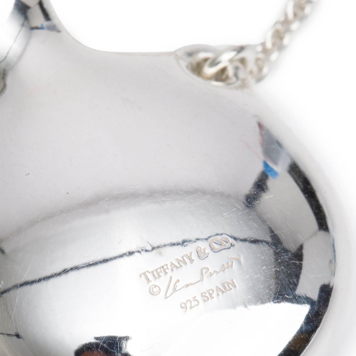 Tiffany & Co. Elsa Peretti Sterling Silver Small Open Bottle Pendant Necklace w/ Box