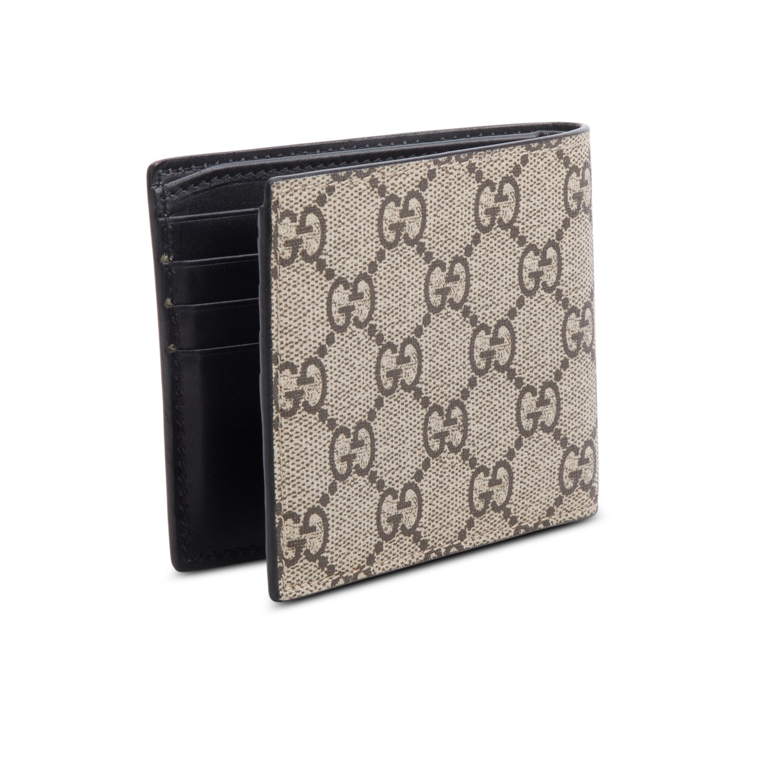 Gucci Beige & Multicolour GG Supreme Tiger Print Bifold Wallet w/ Box