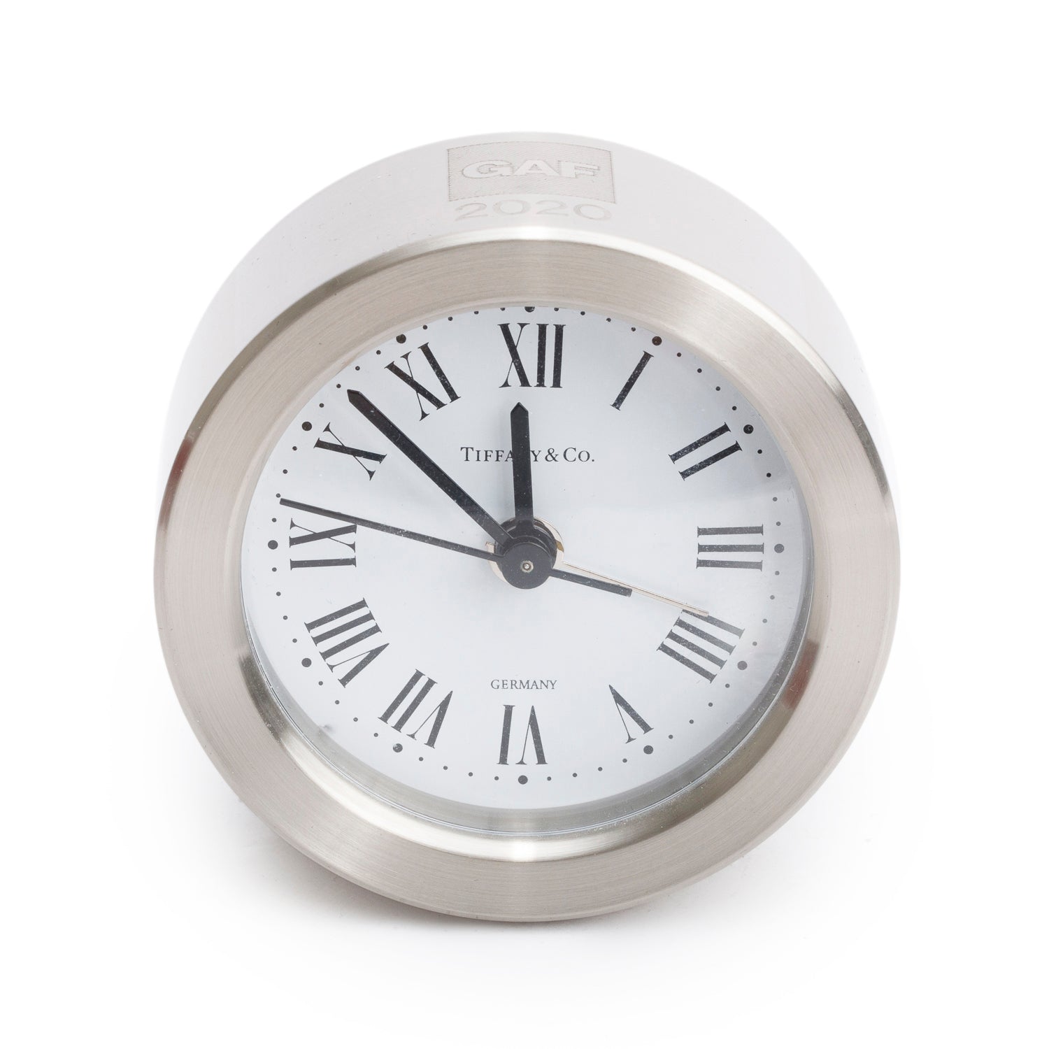 Tiffany & Co. Stainless Steel Desk Clock