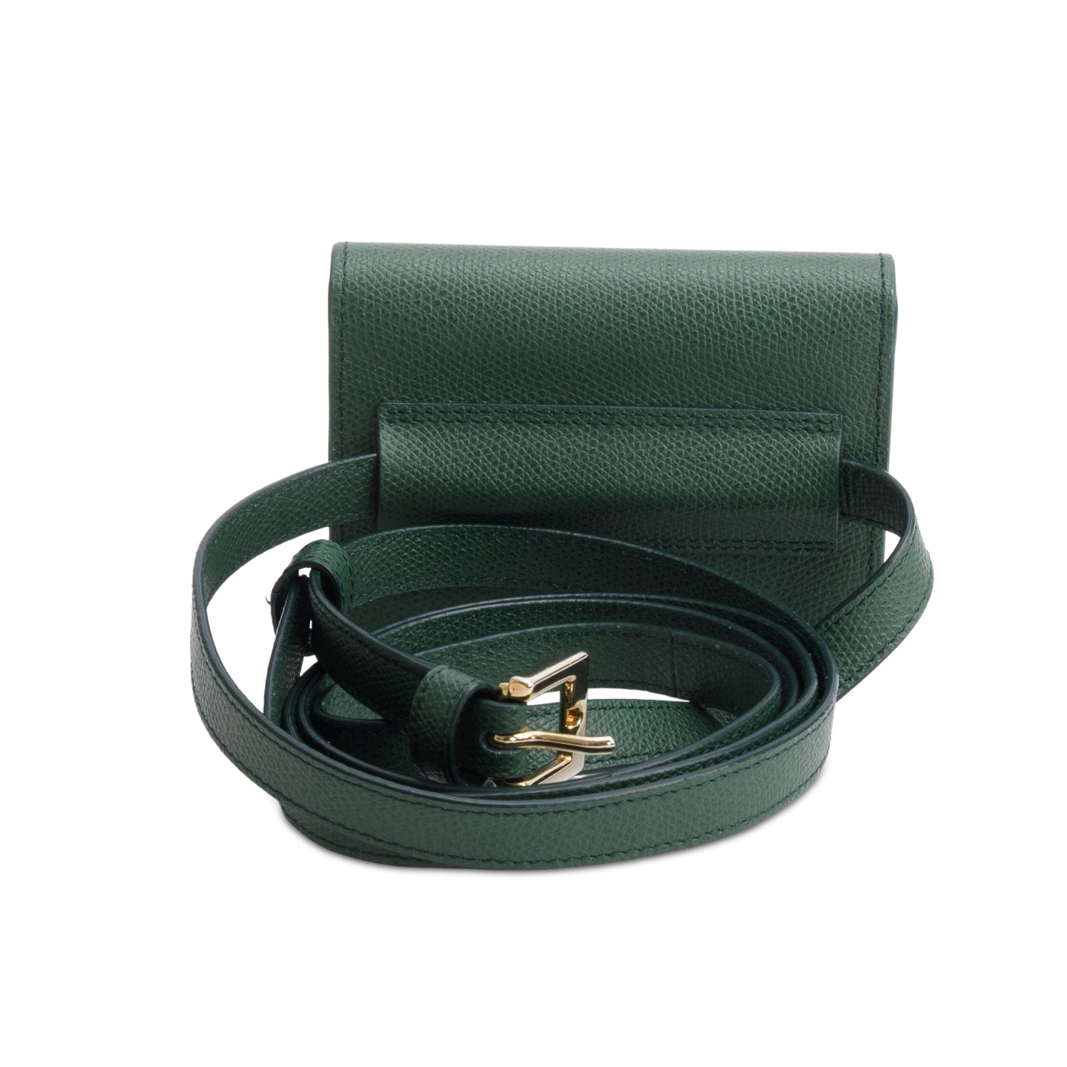 Jacquemus Green Calfskin Leather Le Ceinture Bello Bag w/ Strap