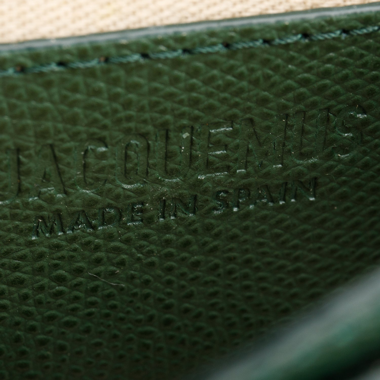 Jacquemus Green Calfskin Leather Le Ceinture Bello Bag w/ Strap