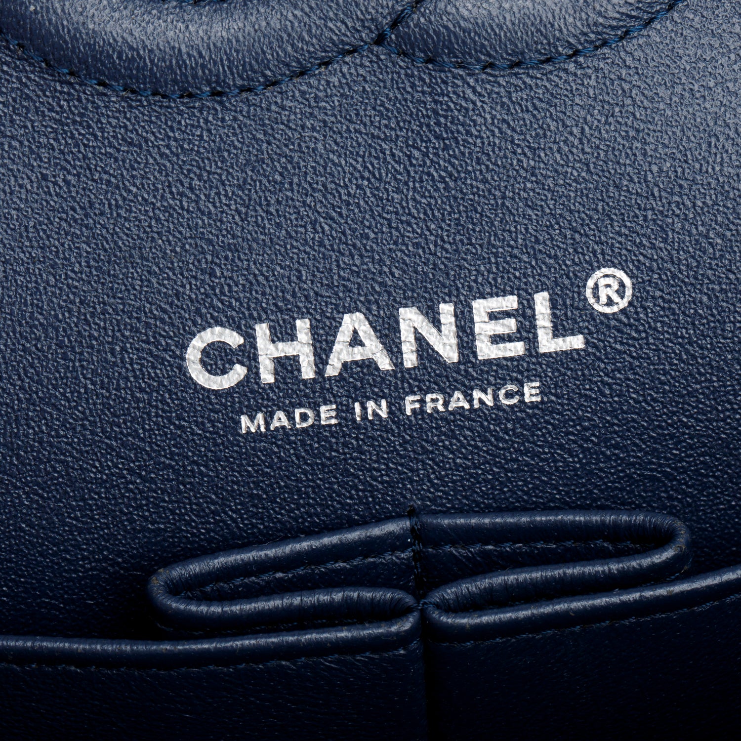 Chanel Grey Chevron Quilted Patent Leather Classic Medium Double Flap Bag