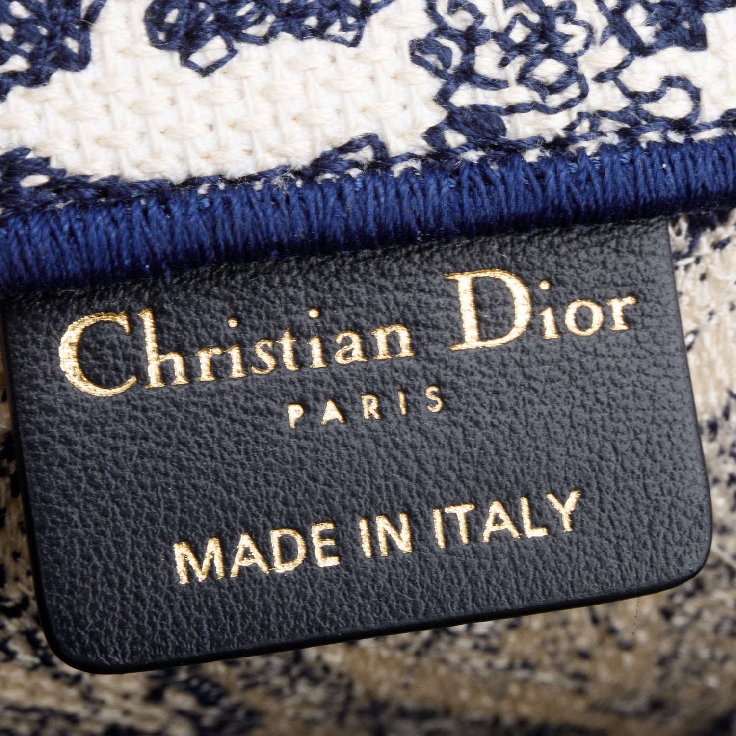 Christian Dior 2024 Large Ecru and Blue Toile de Jouy Embroidery Canvas Book Tote