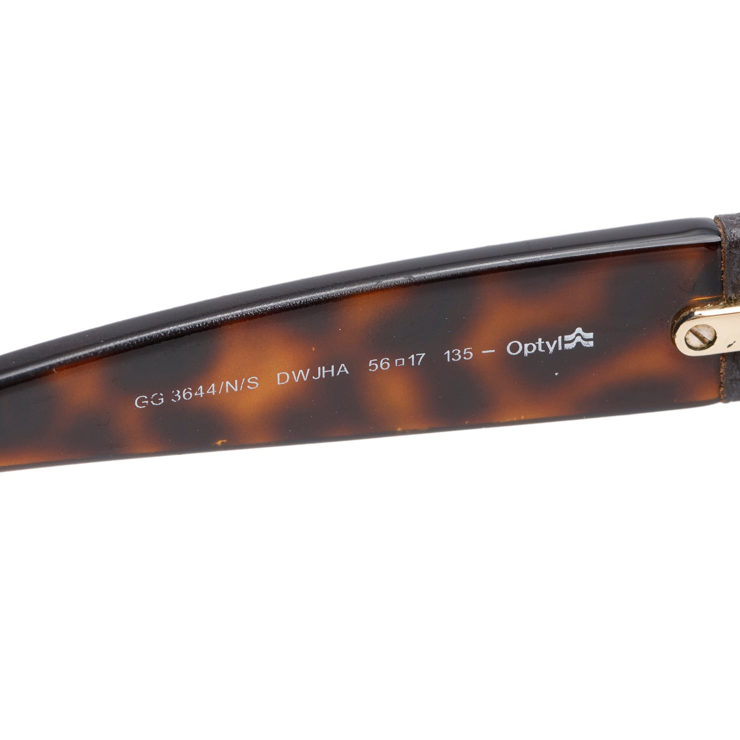 Gucci GG3644/N/S Brown Acetate Crystal Interlocking G Logo Square Sunglasses w/ Case