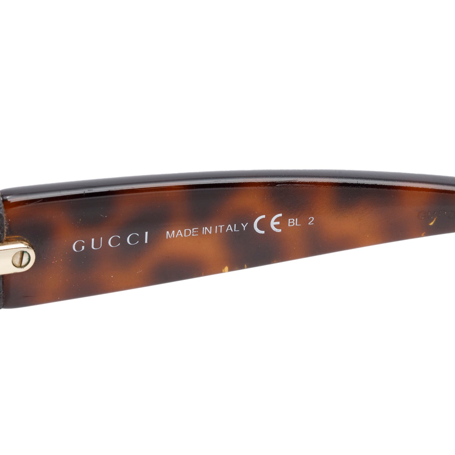 Gucci GG3644/N/S Brown Acetate Crystal Interlocking G Logo Square Sunglasses w/ Case