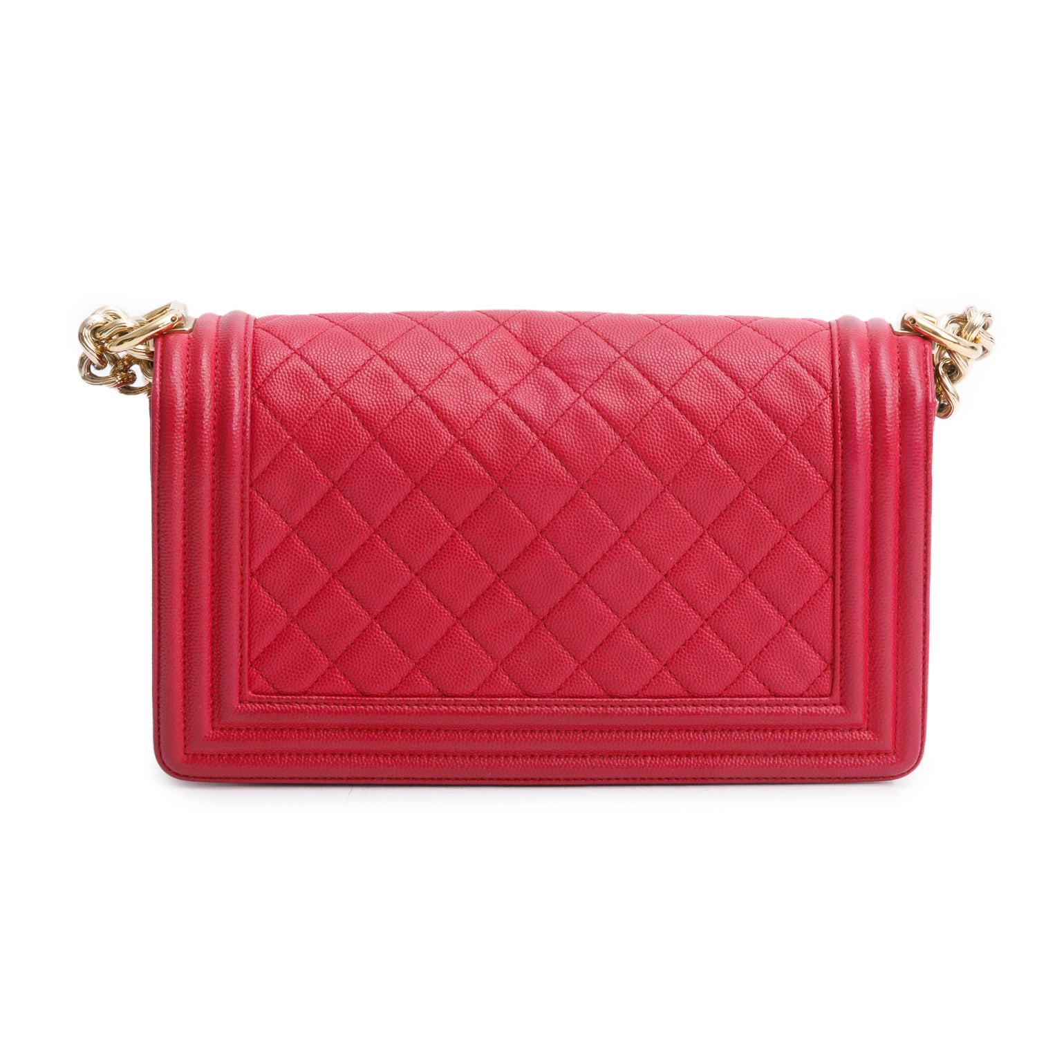 Chanel Pink Caviar Quilted Medium Boy Bag w/ Box & Authenticity Card