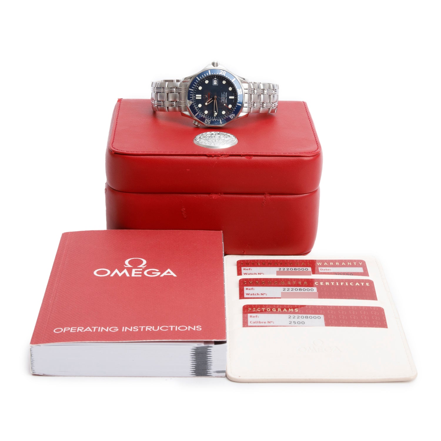 Omega Stainless Steel James Bond Casino Royal Red Seamaster Diver 300M Professional Co-Axial Chronometer 41 MM Automatic Watch w/ Box & Papers