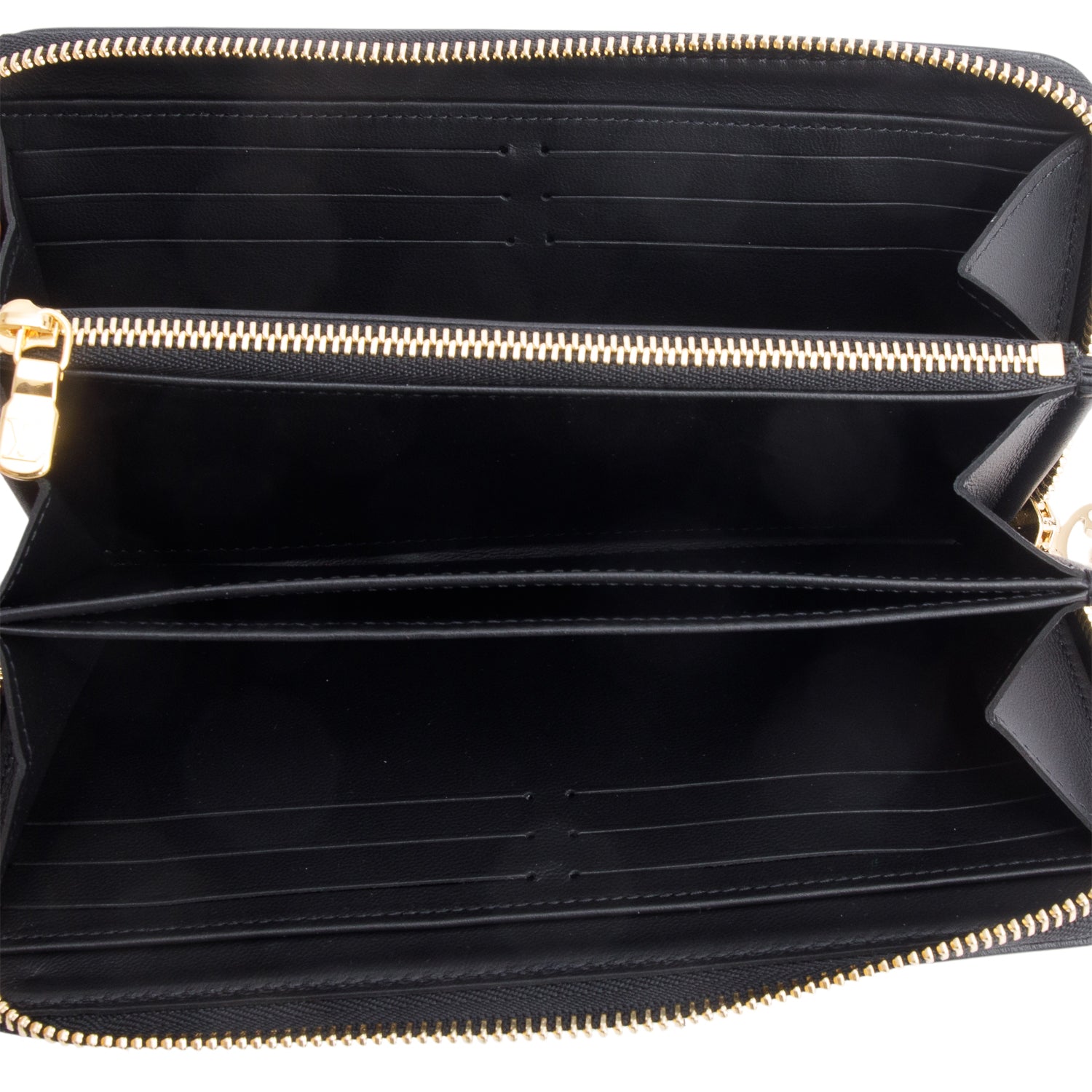 Louis Vuitton Black Monogram Embossed Leather Coussin Zippy Wallet w/ Box