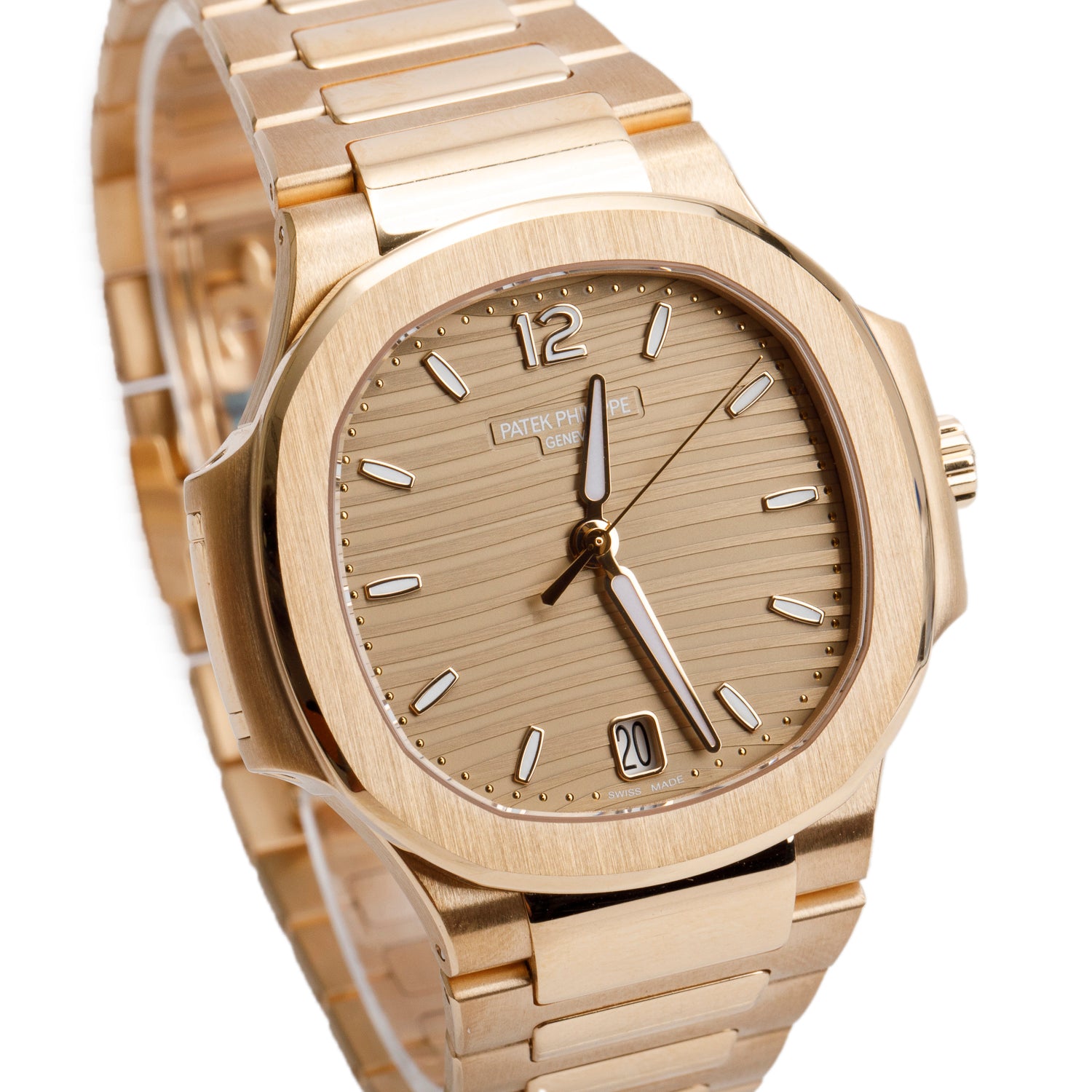 Patek Philippe 2024 18k Rose Gold Nautilus 35.2 MM Automatic Watch w/ Box & Copy of Papers