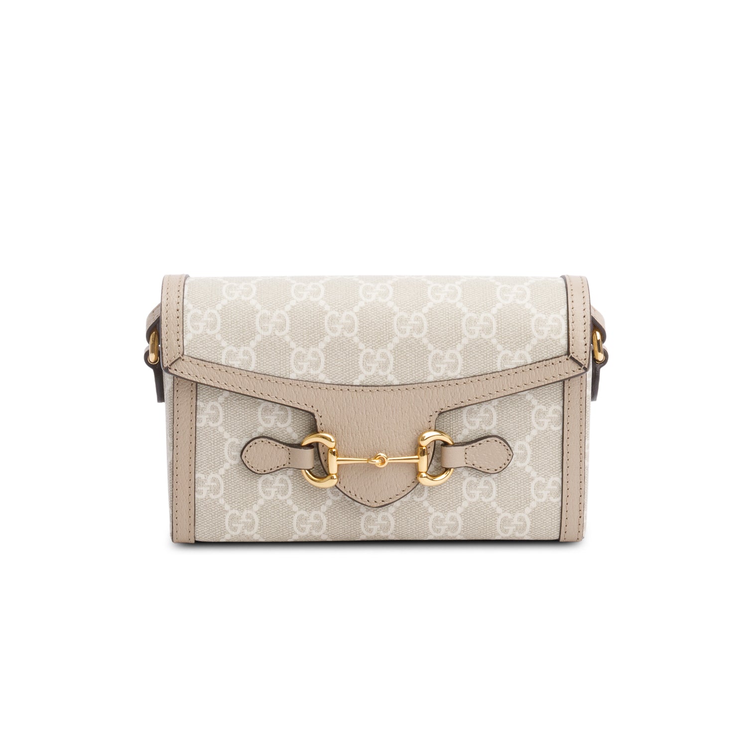 Gucci Beige/White GG Supreme Horsebit 1955 Mini Bag