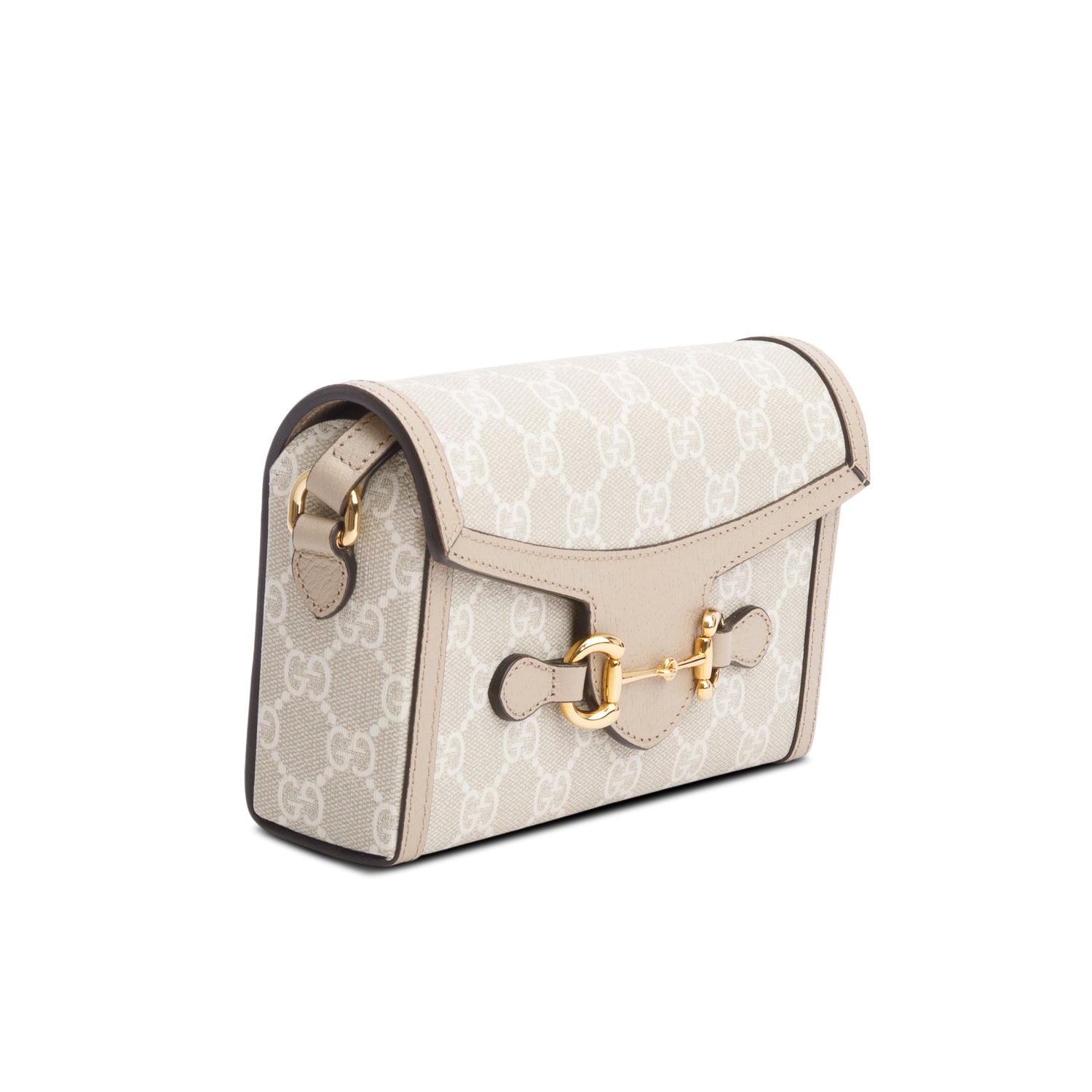 Gucci Beige/White GG Supreme Horsebit 1955 Mini Bag