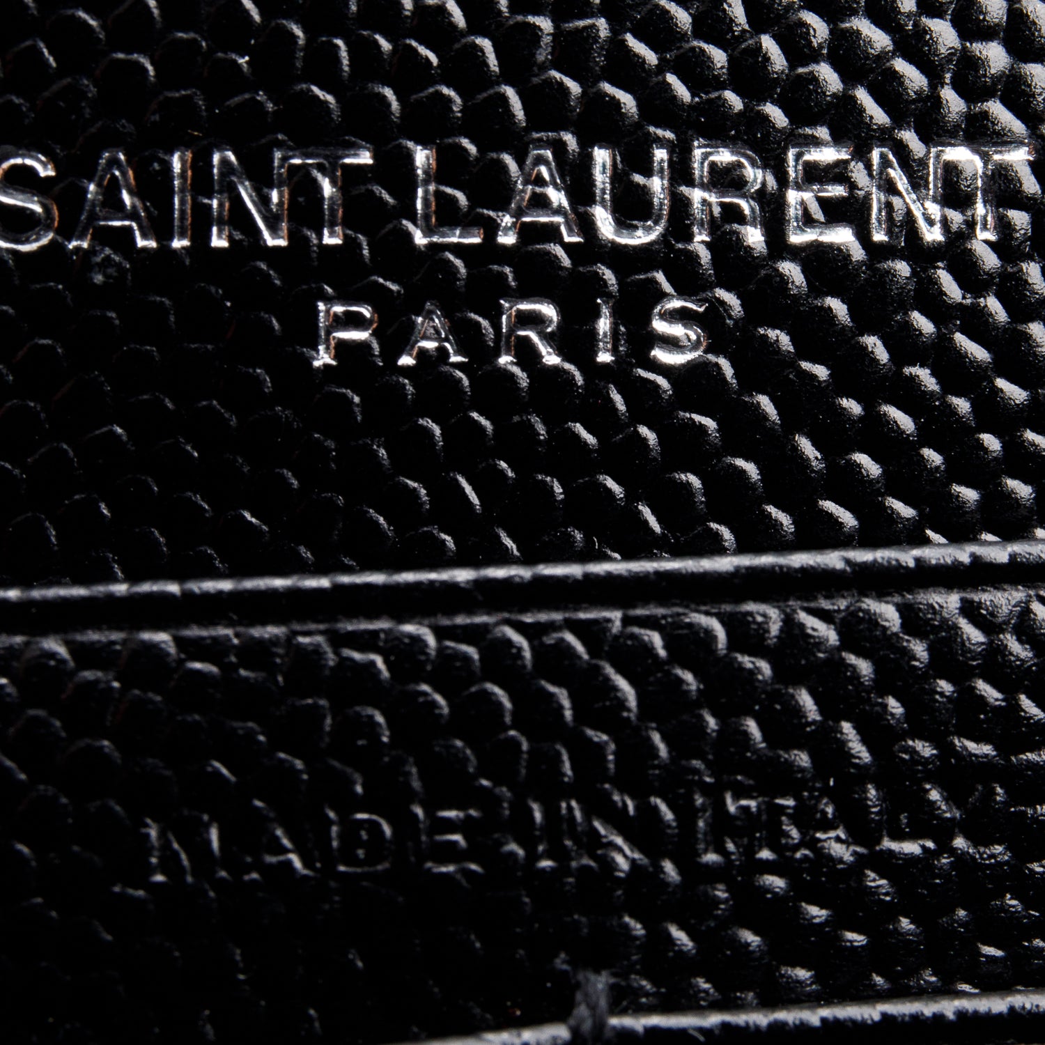 Saint Laurent Black Leather Kate Tassel Wallet on Chain