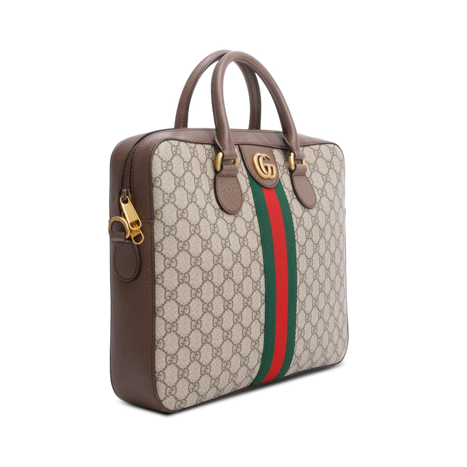Gucci GG Supreme Web Ophidia Briefcase w/ Strap