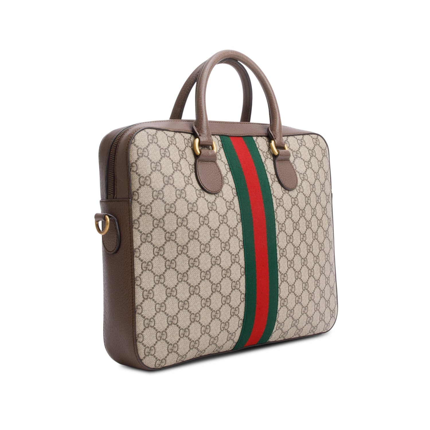 Gucci GG Supreme Web Ophidia Briefcase w/ Strap