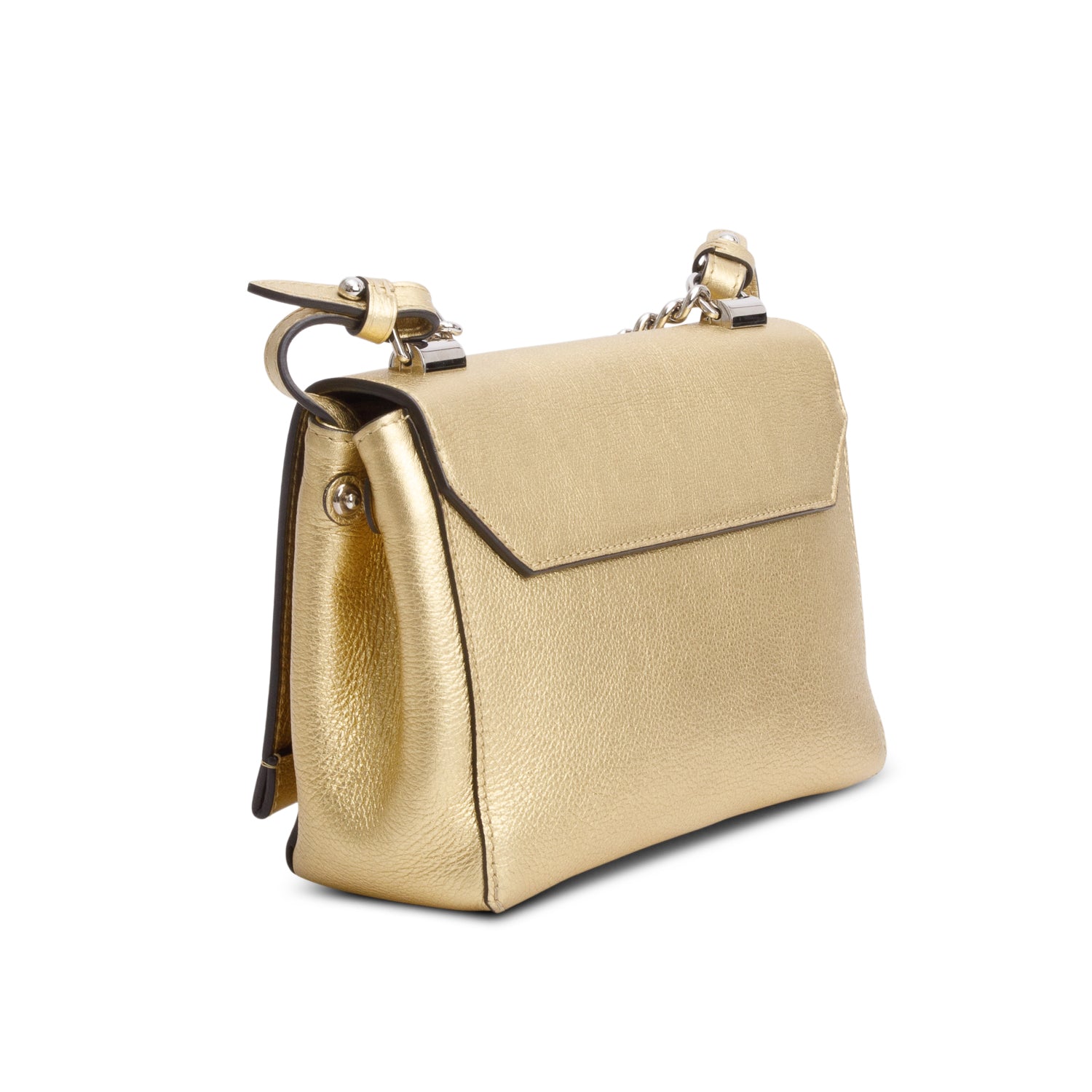 Louis Vuitton Metallic Gold Taurillon Leather LockMe II BB Chain Bag