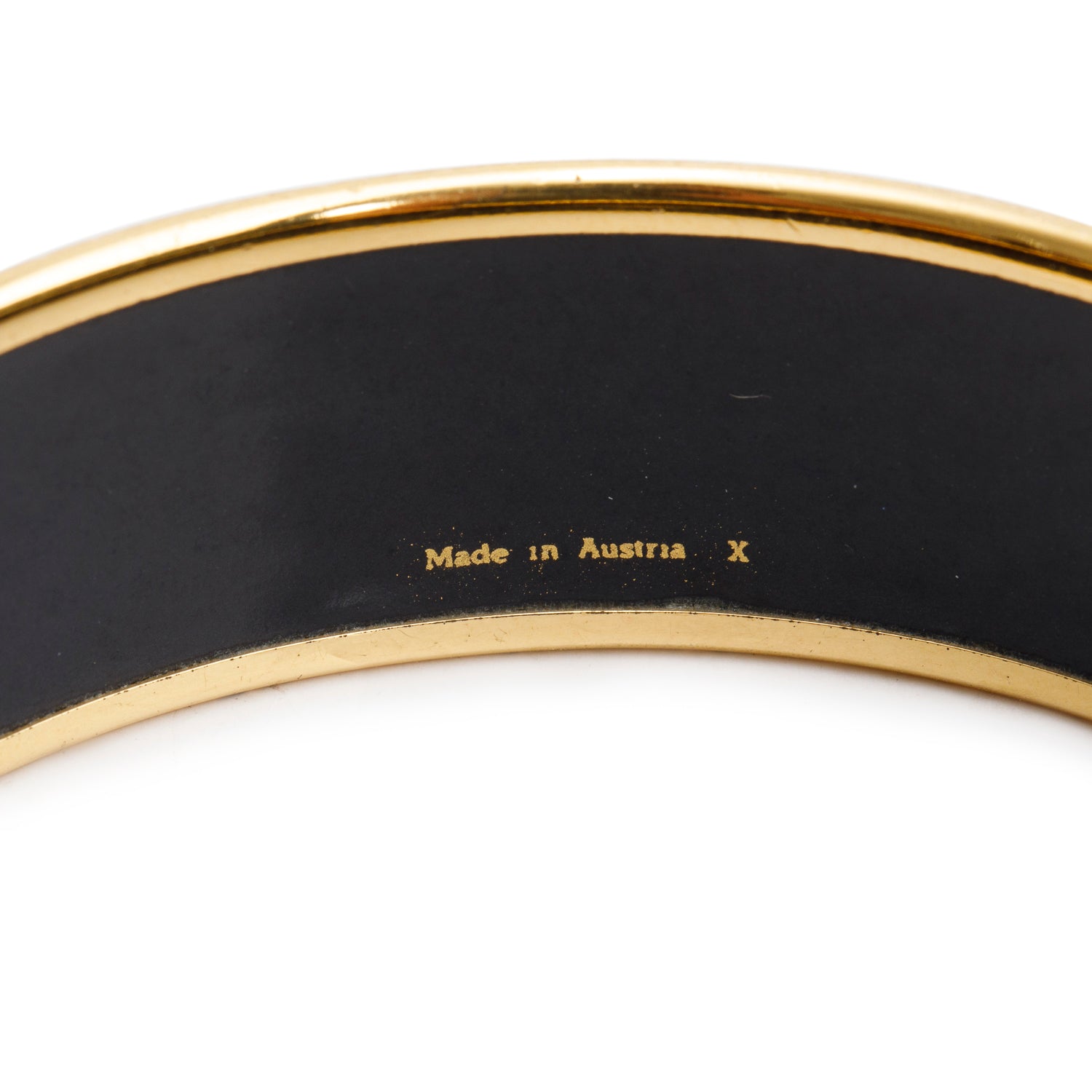 Hermes Gold-Plated Multicolor Enamel Wide Bangle