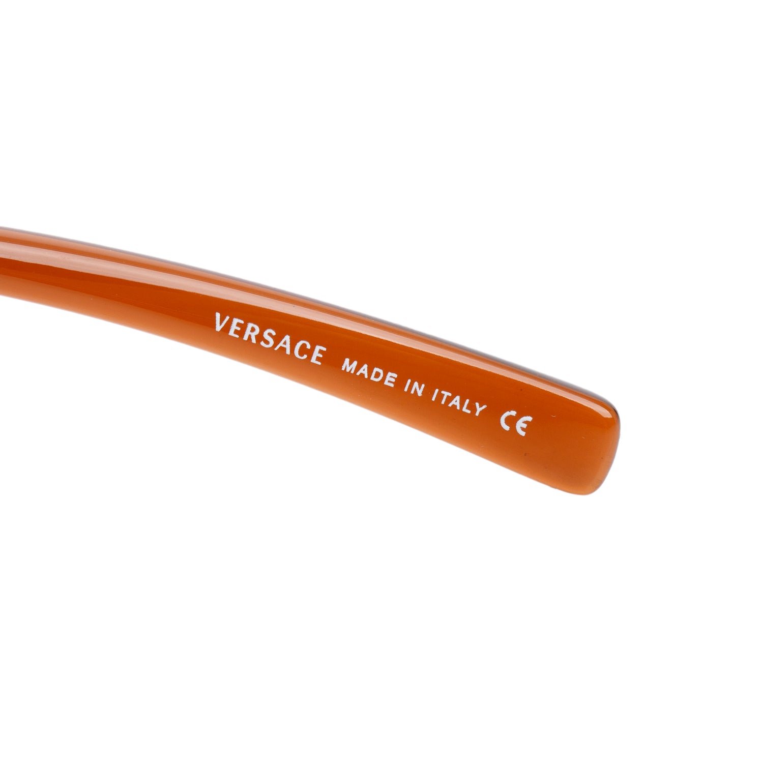 Versace 4114 Brown Acetate Meander Oversized Square Sunglasses w/ Case