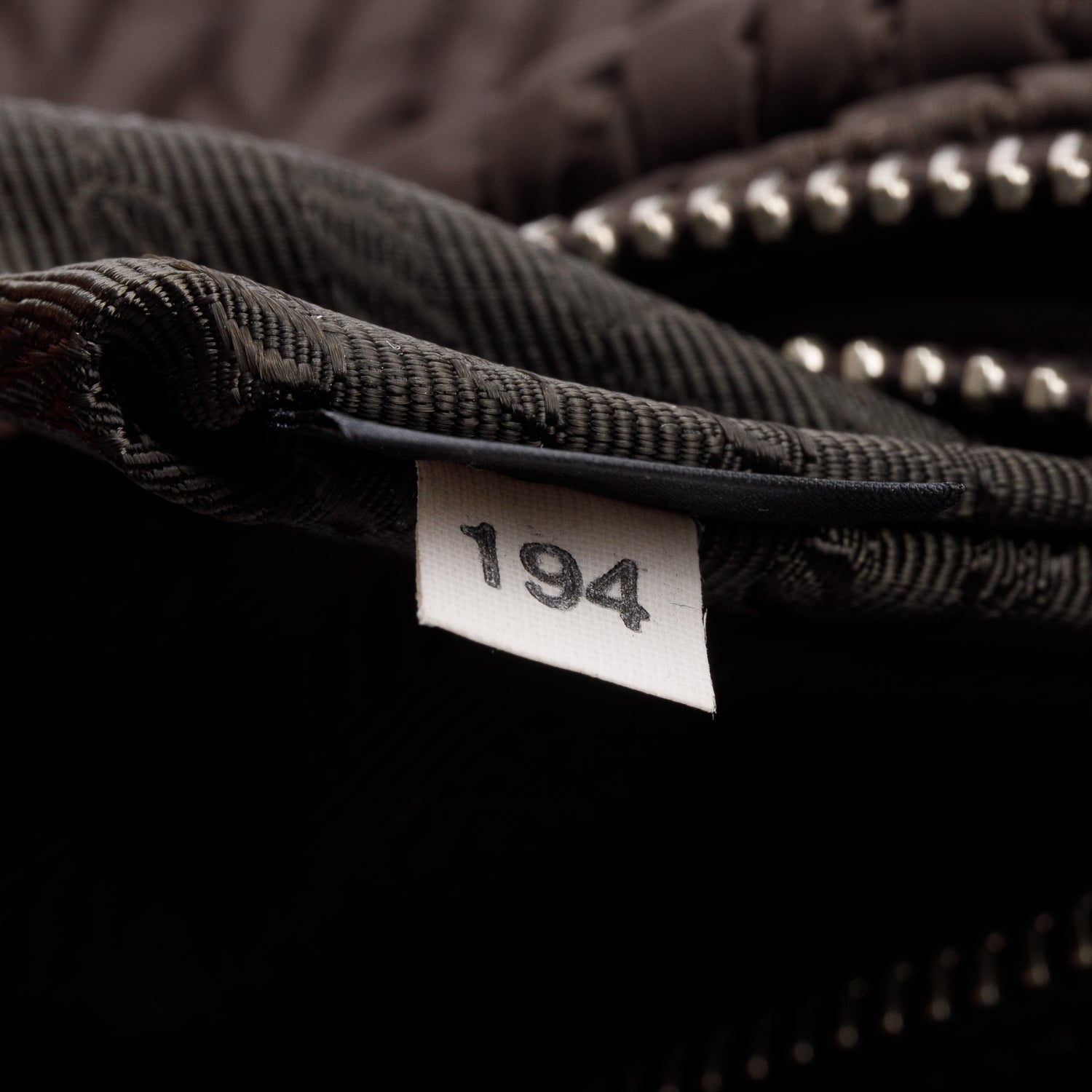Prada Brown Tessuto Gaufre Nylon Chain Shoulder Bag