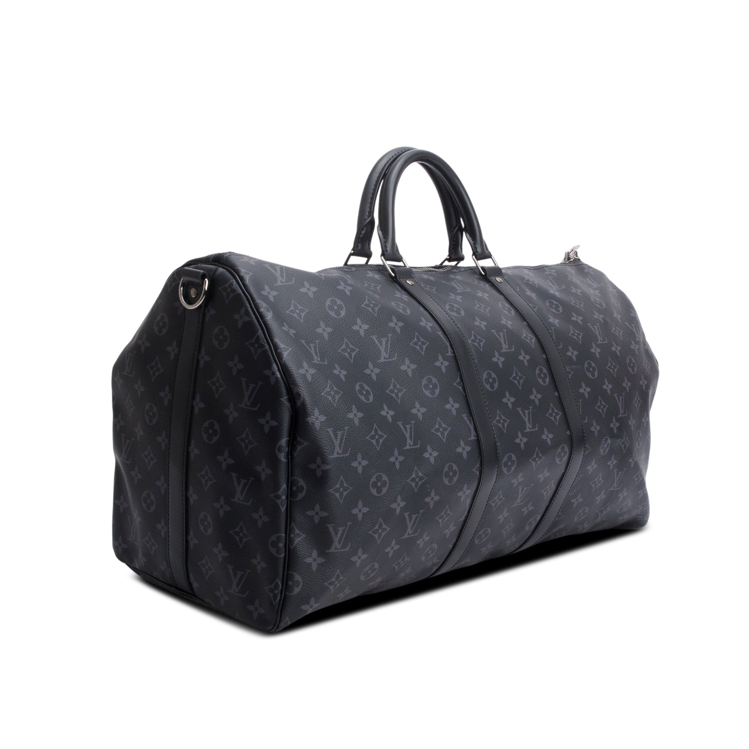 Louis Vuitton Monogram Eclipse Keepall Bandouliere 55 w/ Strap