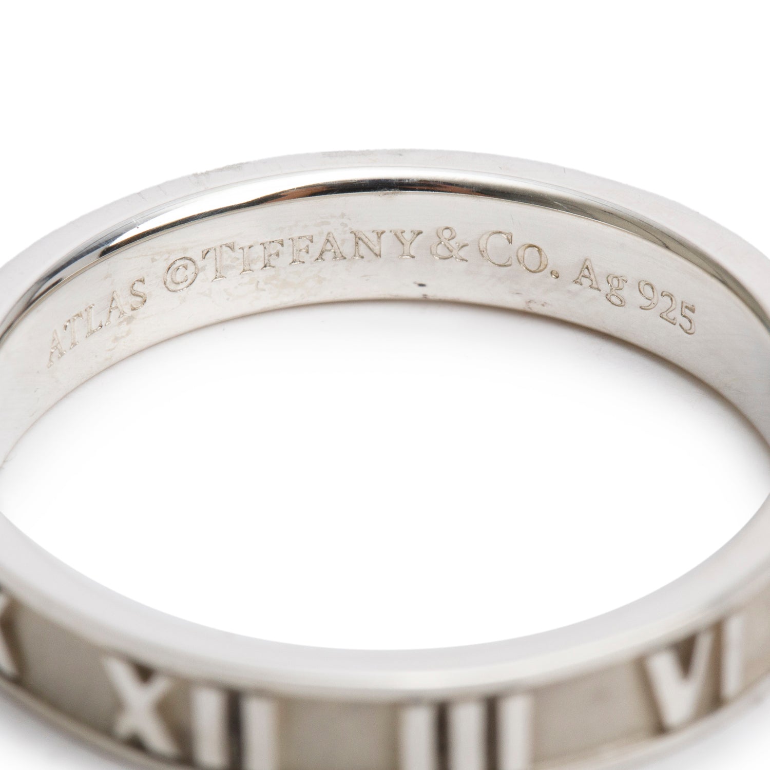 Tiffany & Co. Sterling Silver Atlas Narrow Band, Ring Size 10