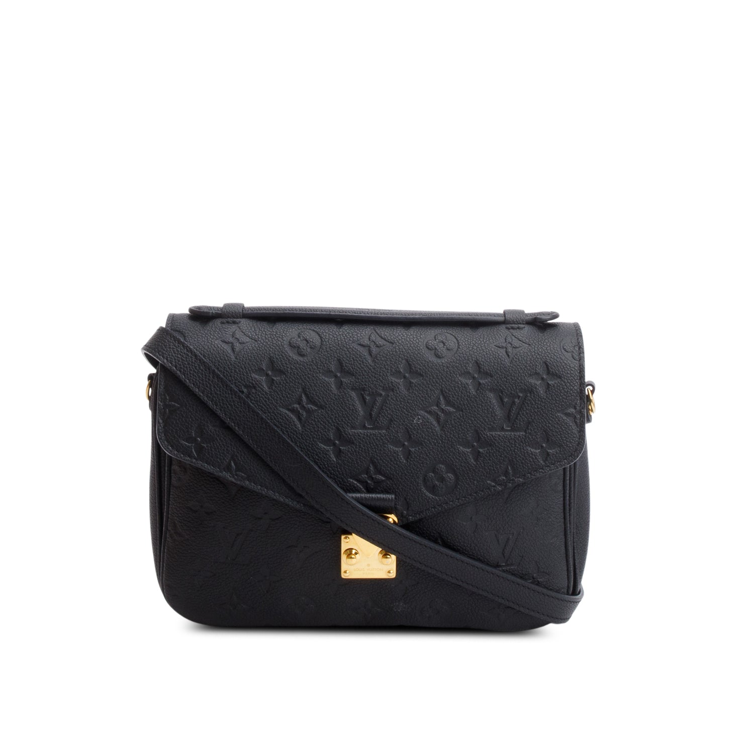 Louis Vuitton 2020 Black Monogram Empreinte Leather Pochette Metis w/ Box