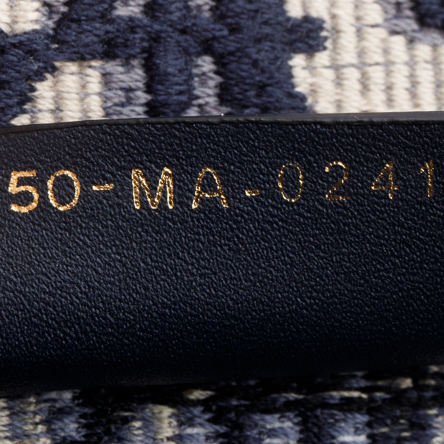 Christian Dior Ecru and Blue Dior Oblique Embroidery Large Book Tote