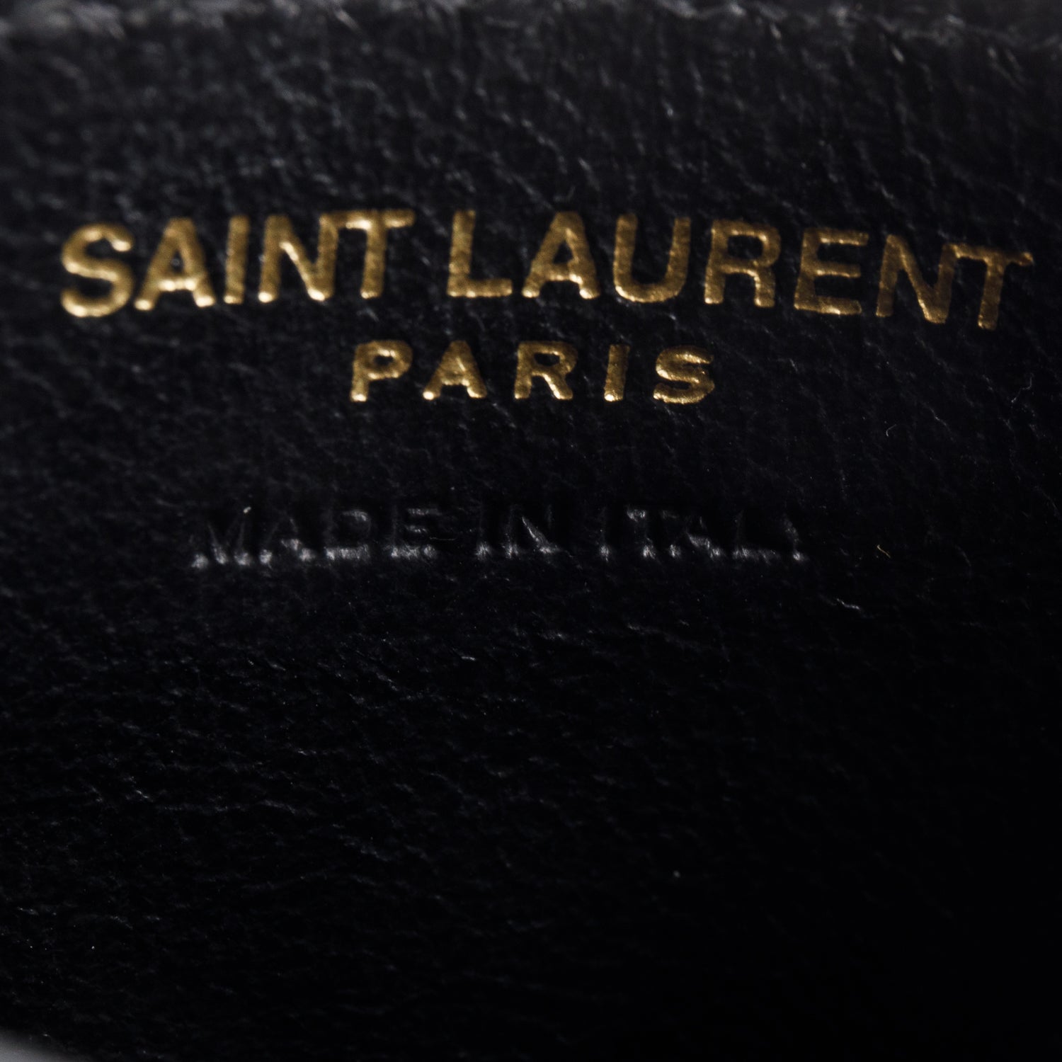Saint Laurent 2023 Black Grain de Poudre Matelasse Chevron Leather Card Holder