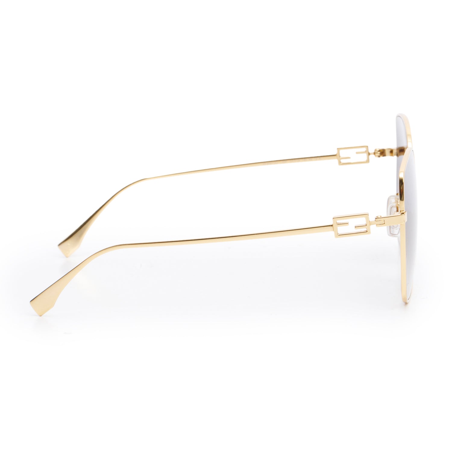 Fendi FE40013U Gold-Tone Metal Baguette Gradient Sunglasses